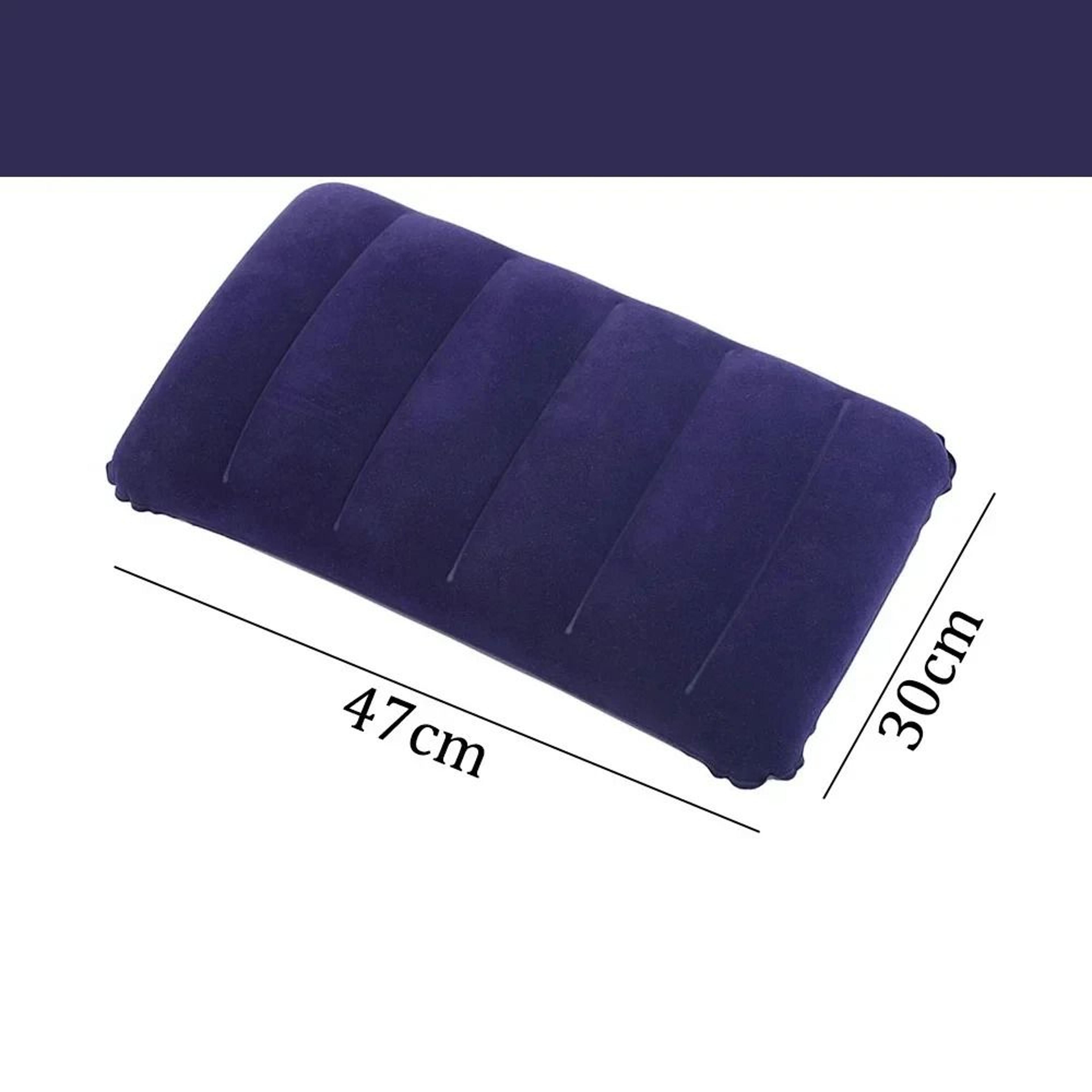 Portable Inflatable Air Cushion Pillow  Large 47x30cm Folding Square Travel Headrest 3