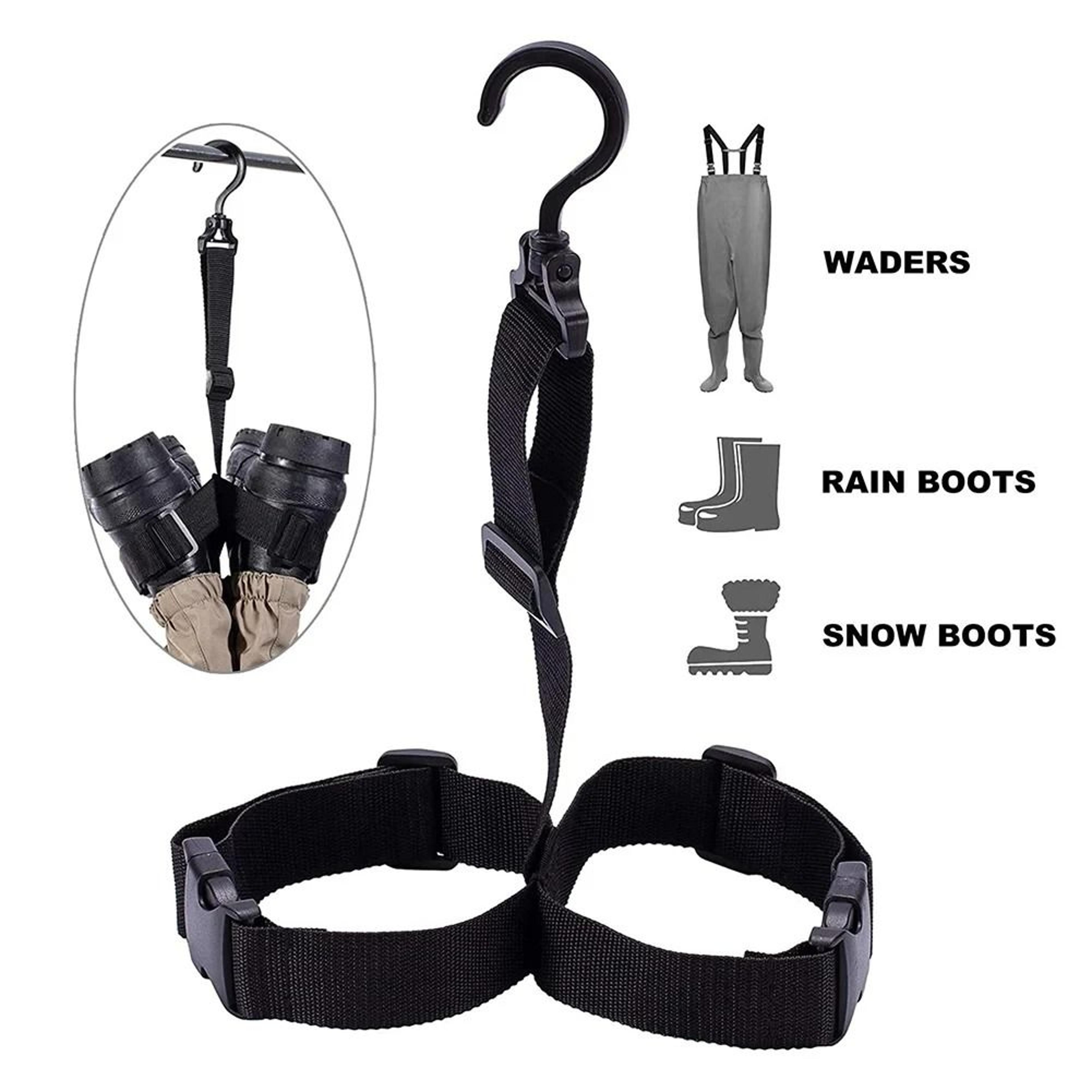 Adjustable Fishing Wader Boots Hanger  Drying Rack Strap Belt For Rain Shoes  Hunting Boots 4
