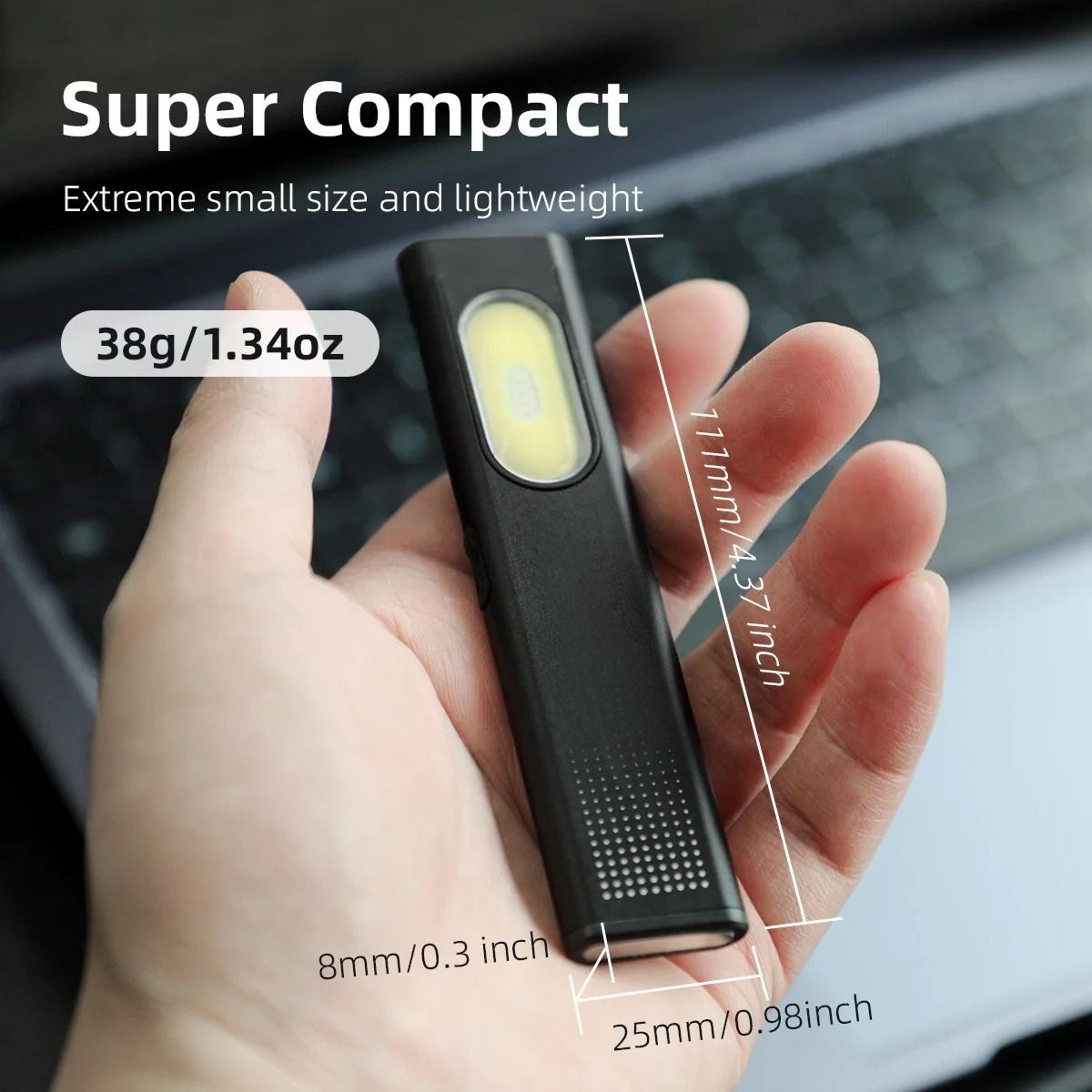 LED Keychain Flashlight USBC Rechargeable  600Lm Magnetic Mini Torch  Waterproof Pocket Lantern 5