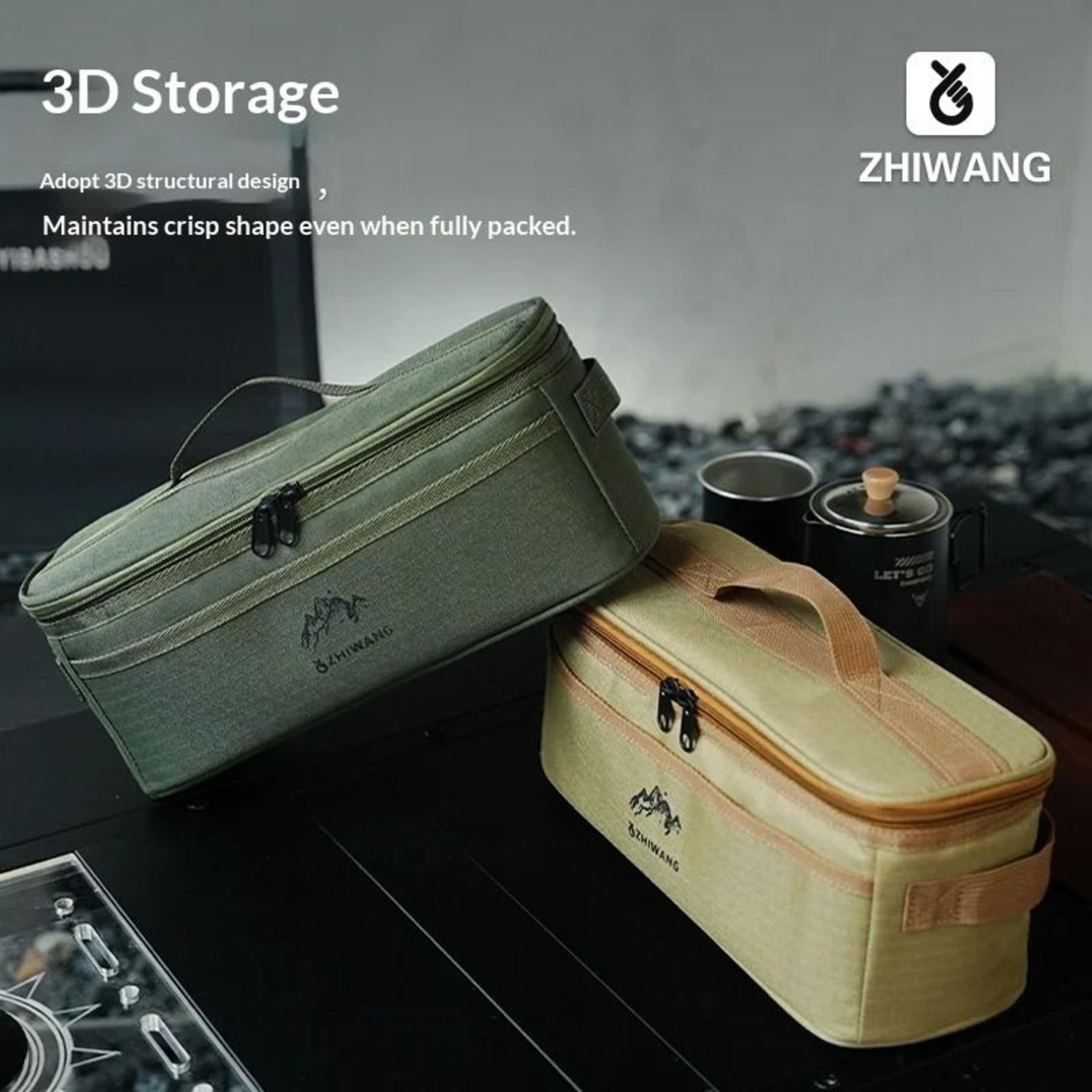 Outdoor MultiFunctional Tableware Storage Bag  Portable Oxford Cloth Organizer For Camping  Picnics 0