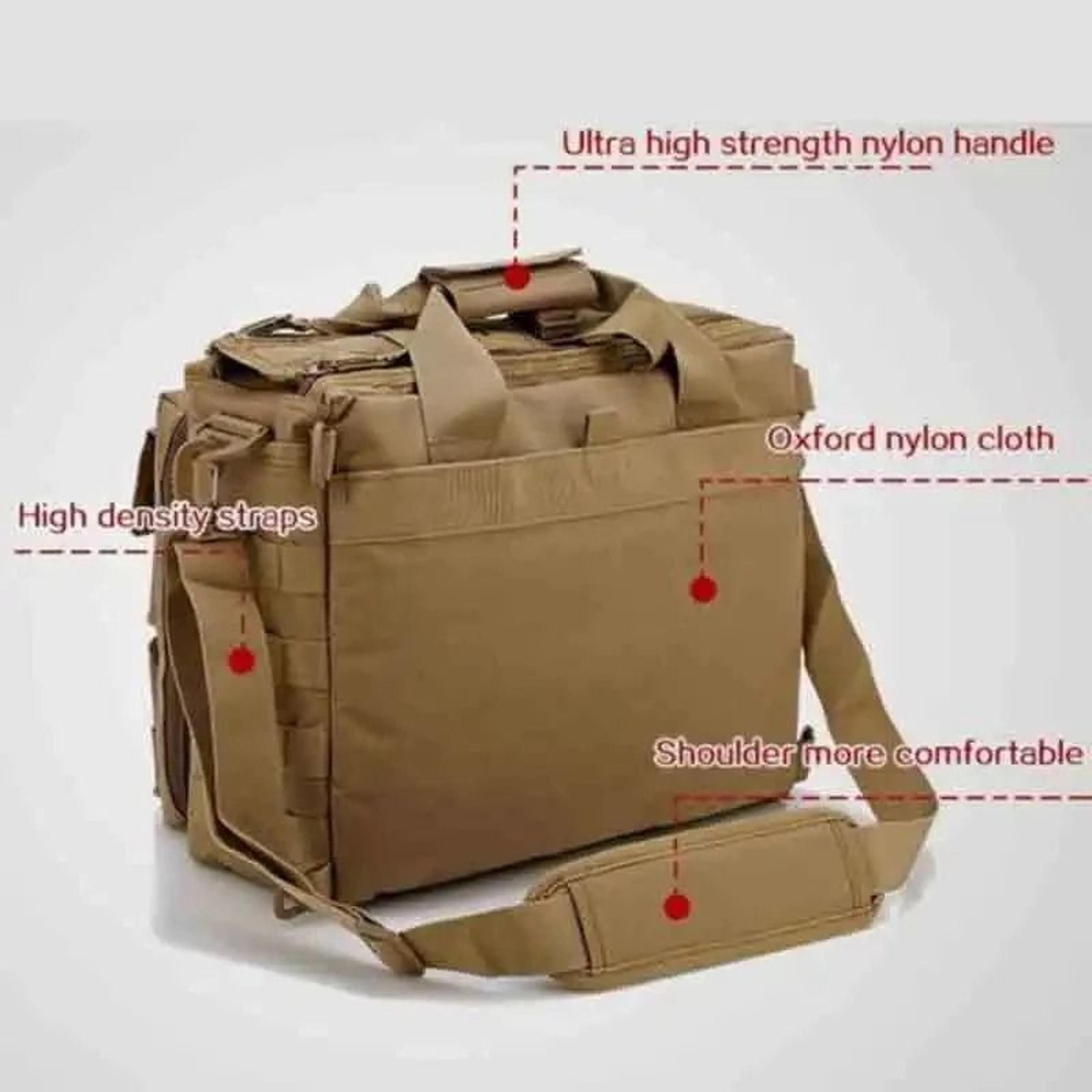 HOMEFISH Tactical Nylon Messenger Bag  Multifunction Laptop Backpack With Molle System For Climbing 1