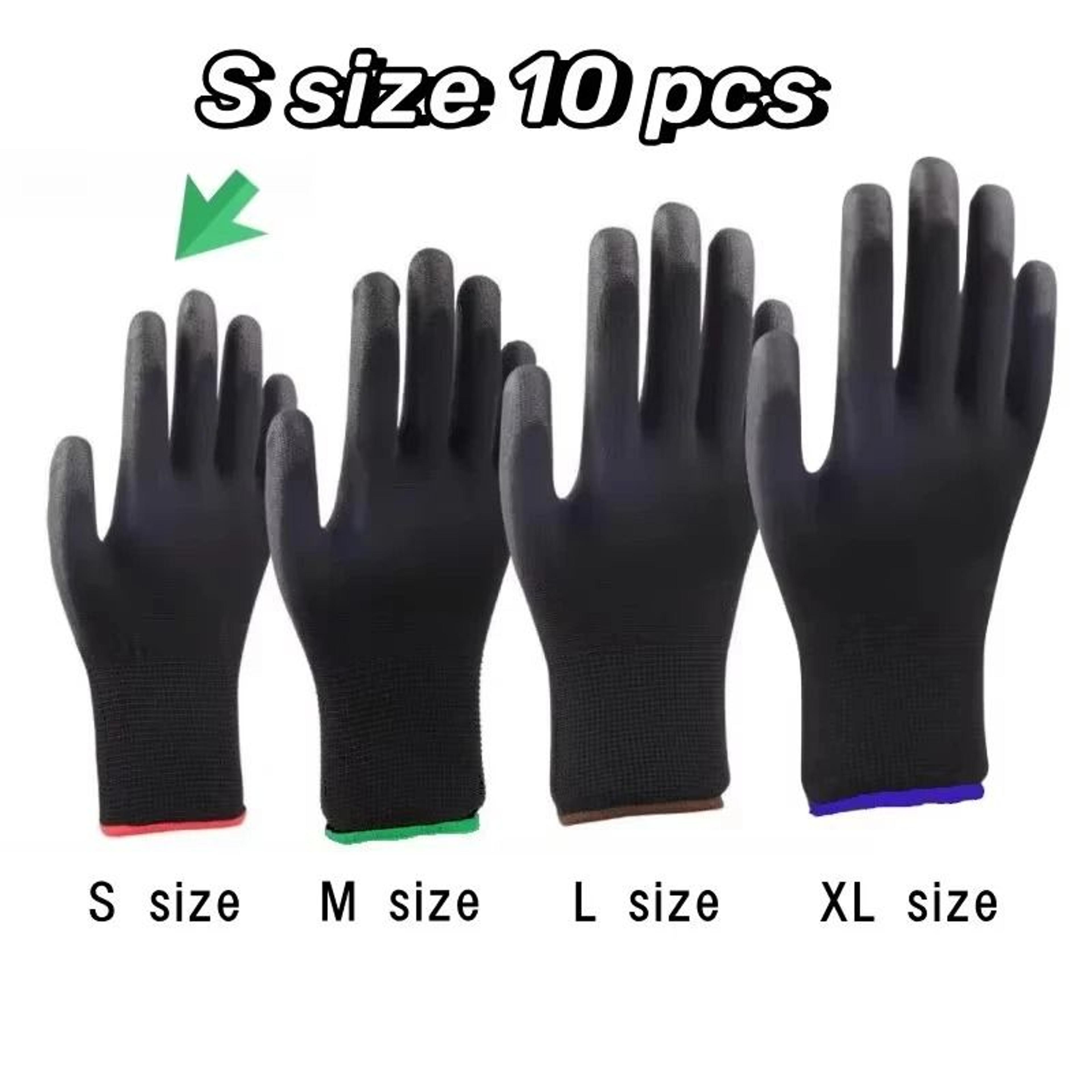 10 Pairs Durable Safety PU Gloves  AntiSlip  ESD Protected Work Gloves For Gardening  Woodworking 6