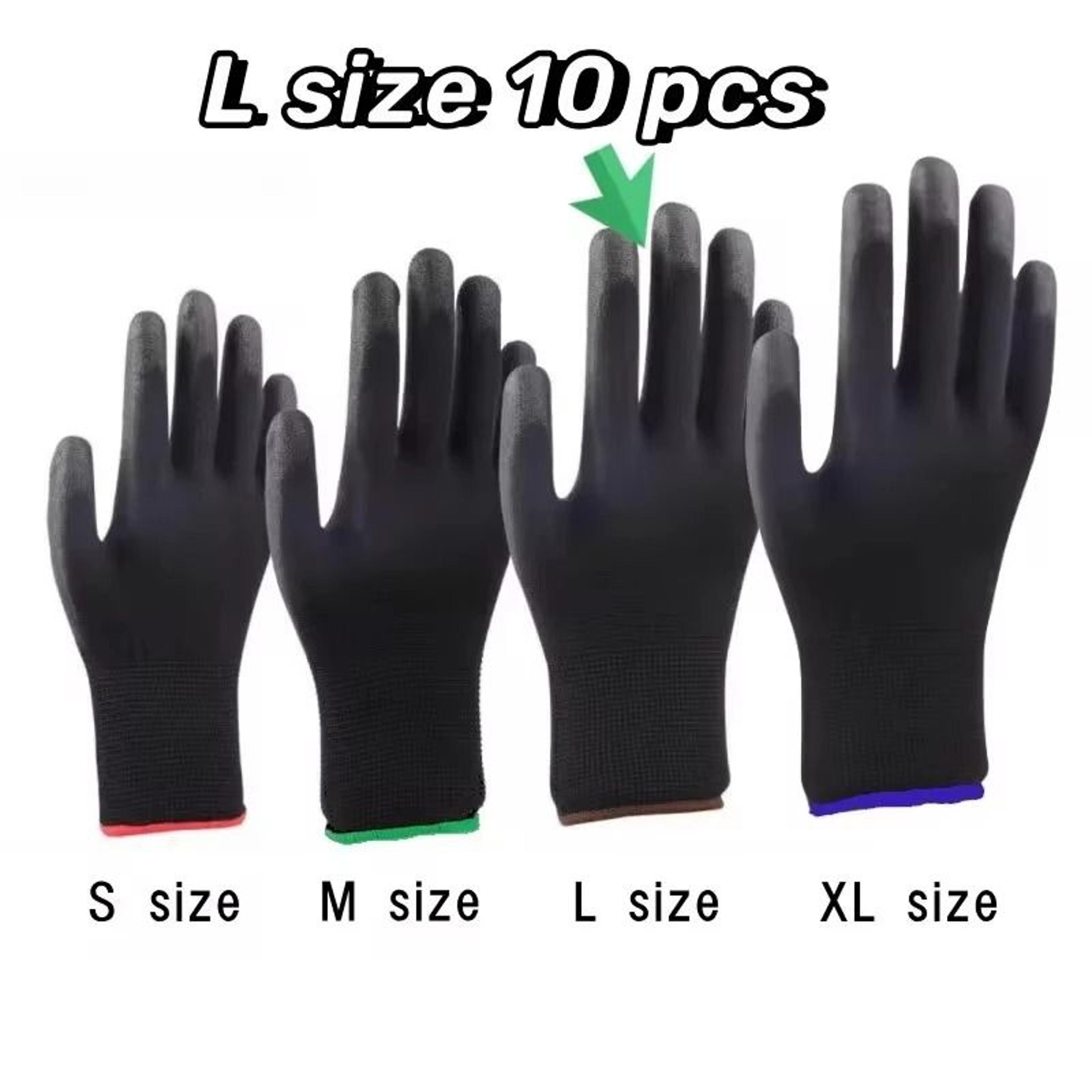 10 Pairs Durable Safety PU Gloves  AntiSlip  ESD Protected Work Gloves For Gardening  Woodworking 9