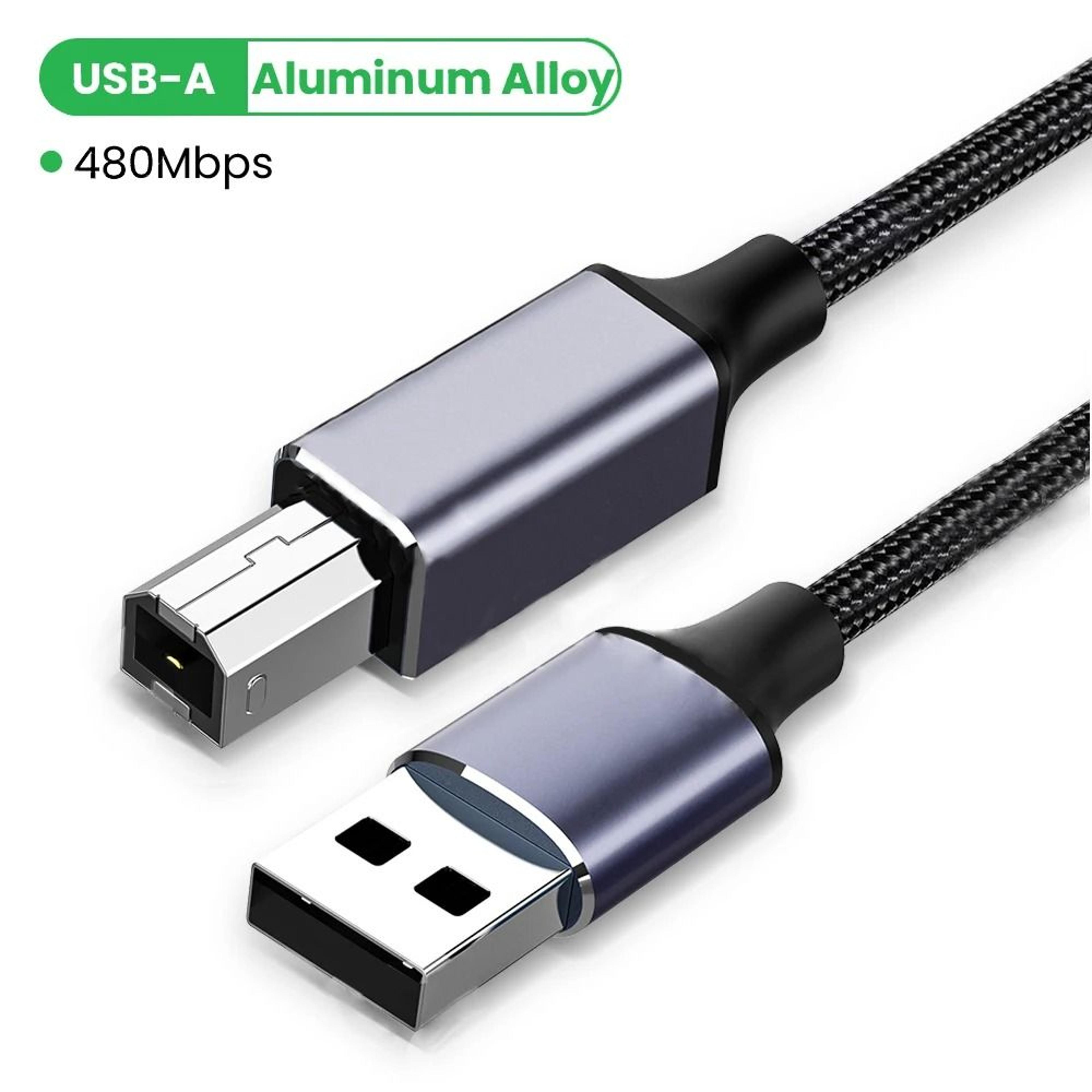 USBC To USBB 20 Braided Printer Cable  HighSpeed Scanner Cord For HP Canon Epson  MacBook 6
