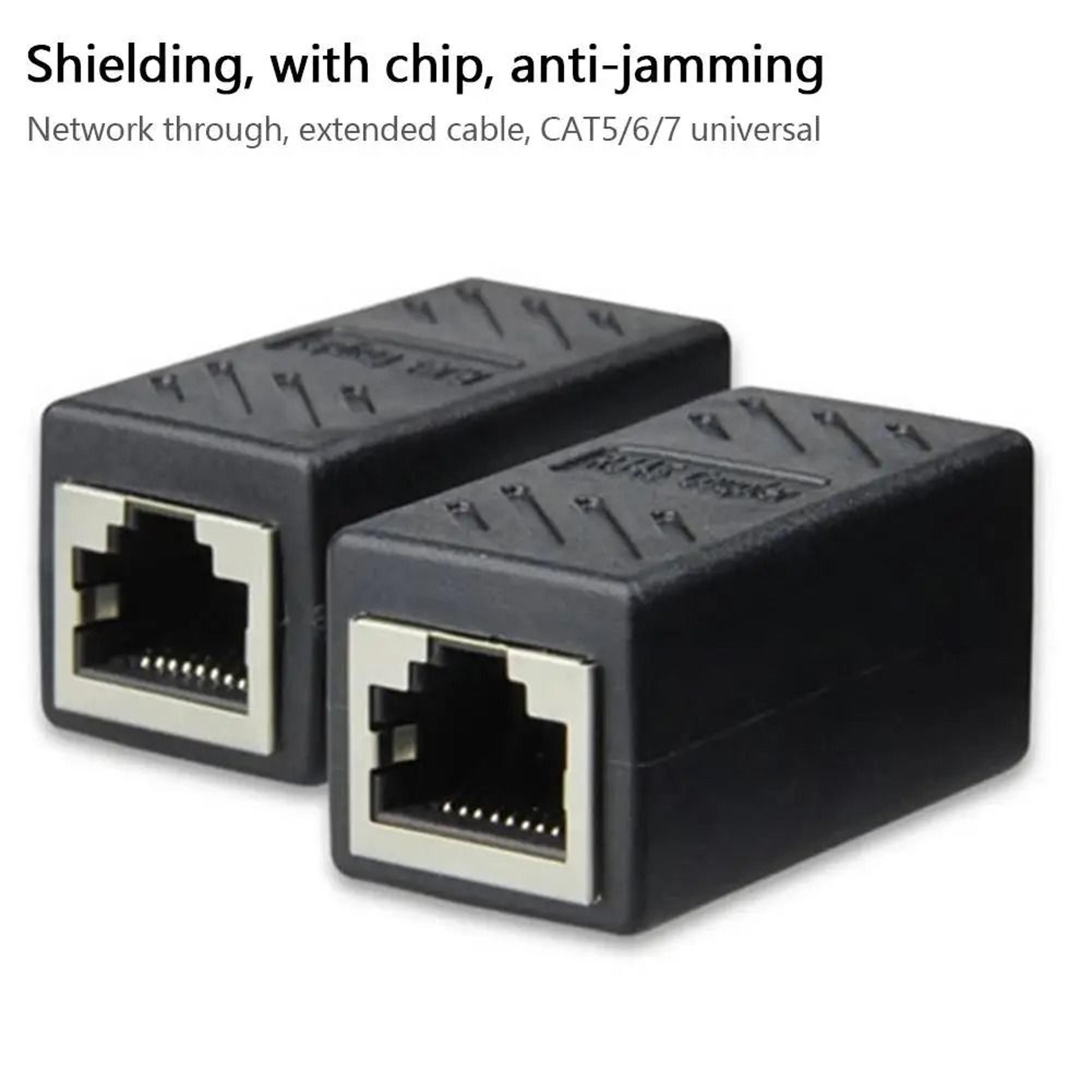 RJ45 Ethernet Coupler Extender  Female To Female Cat5Cat6 Connector Adapter For Networking 3