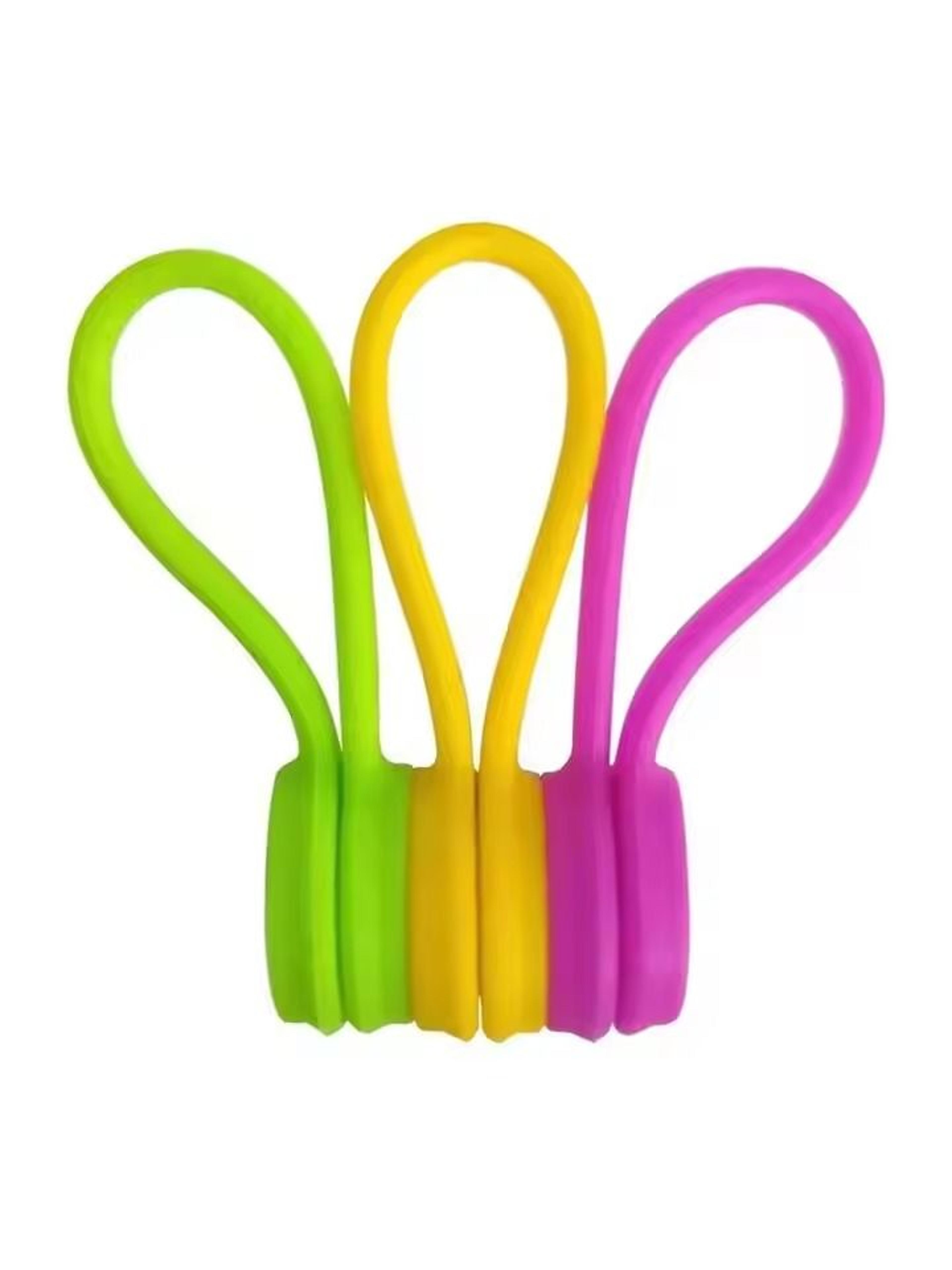 10Piece Reusable Magnetic Cable Ties  Versatile Silicone Cord Organizer  MultiPurpose Magnetic Fast 11