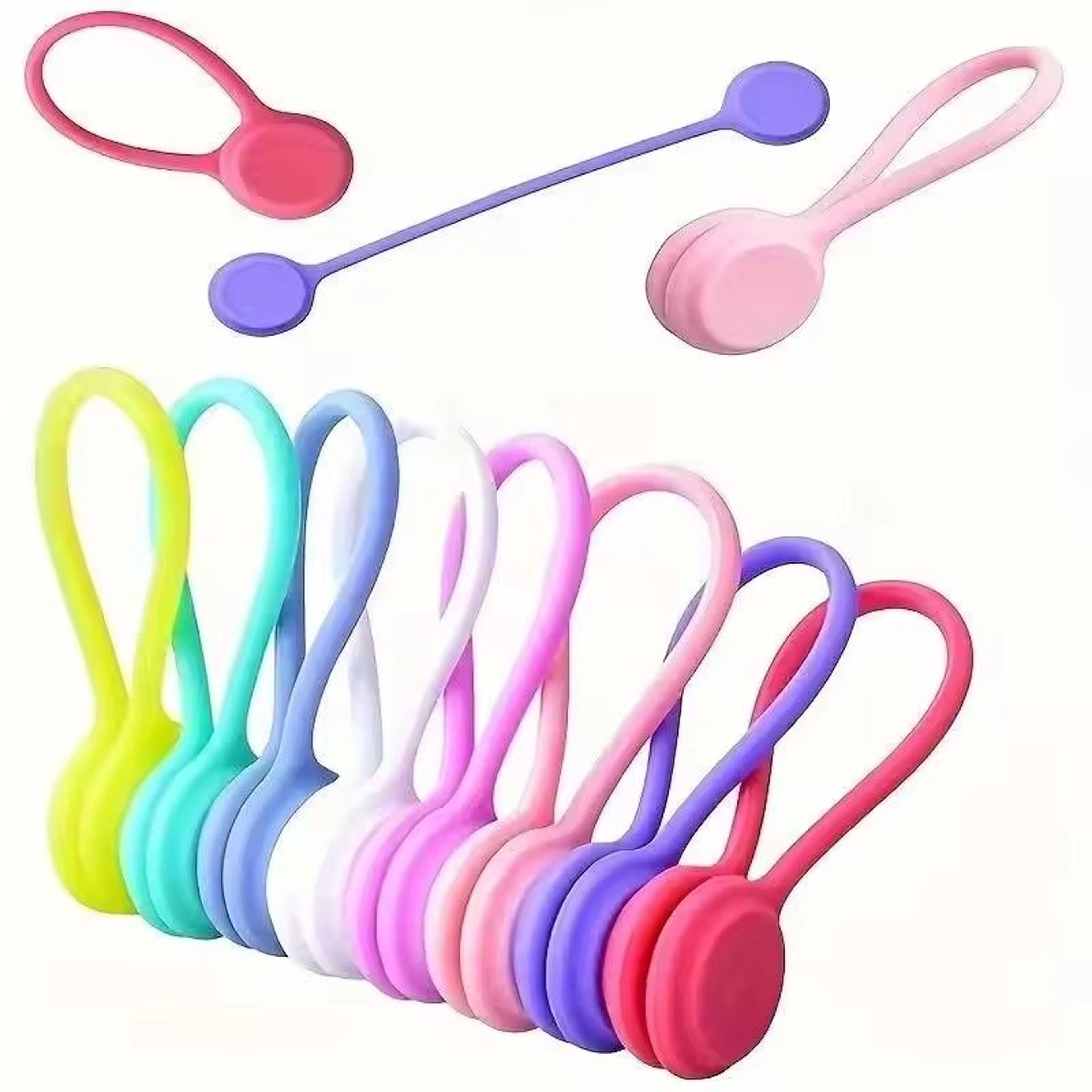 10Piece Reusable Magnetic Cable Ties  Versatile Silicone Cord Organizer  MultiPurpose Magnetic Fast 6