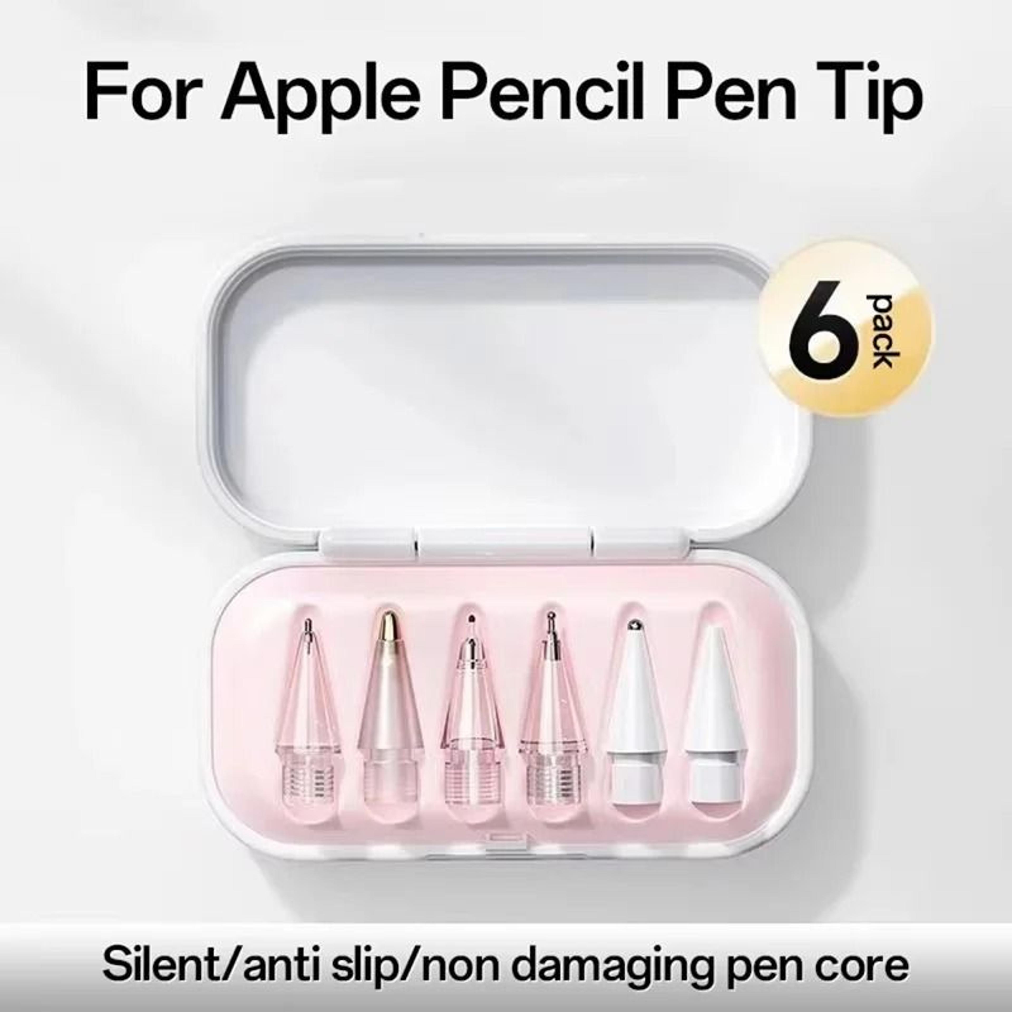 Clear Replacement Pen Tips For Apple Pencil 1st 2nd  3rd Gen  6Piece Mute Smooth Writing Nibs 0