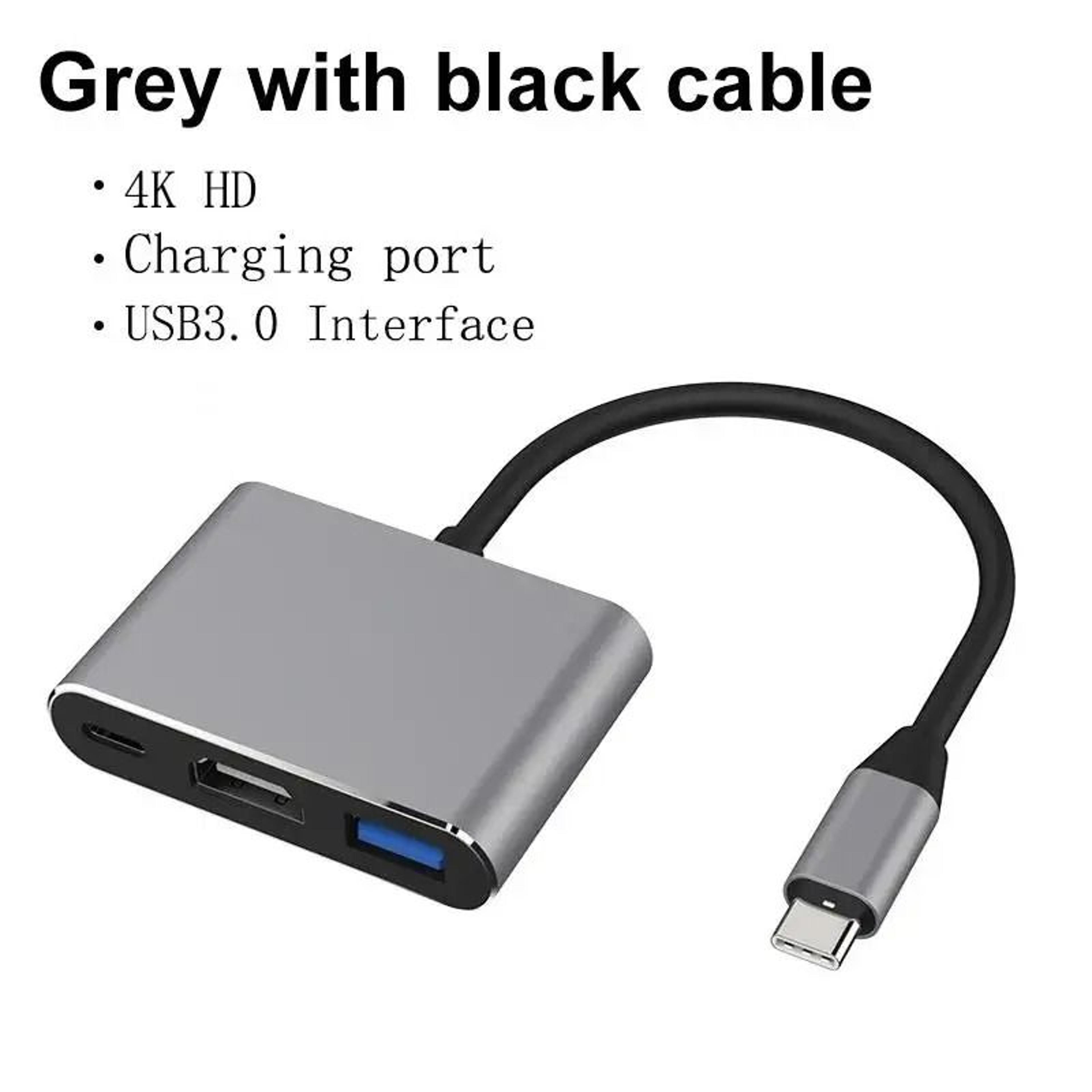 3in1 USBC Hub To 4K HDMI Adapter  USB 30  60W TypeC Charging Converter For MacBook  Laptops 6