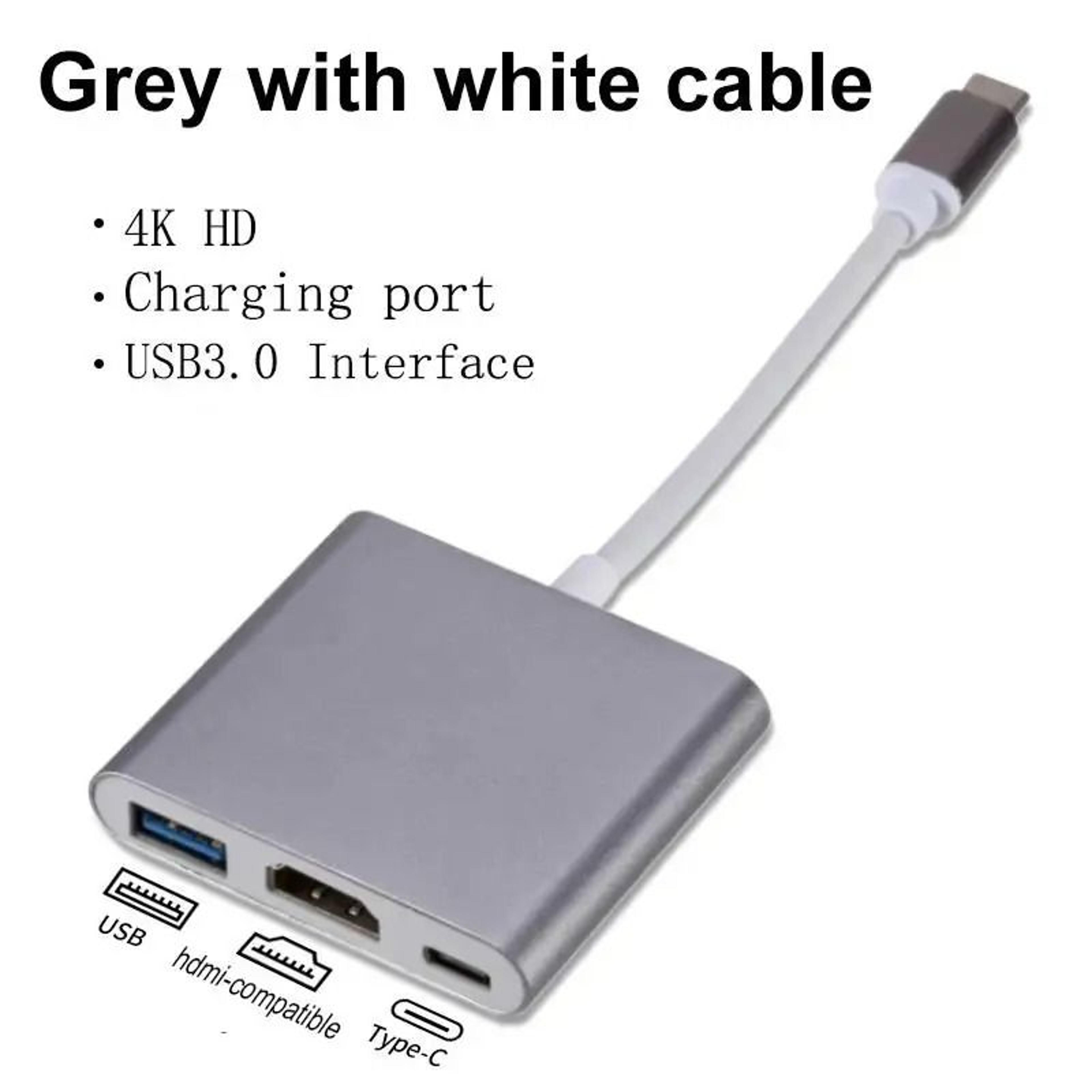 3in1 USBC Hub To 4K HDMI Adapter  USB 30  60W TypeC Charging Converter For MacBook  Laptops 7
