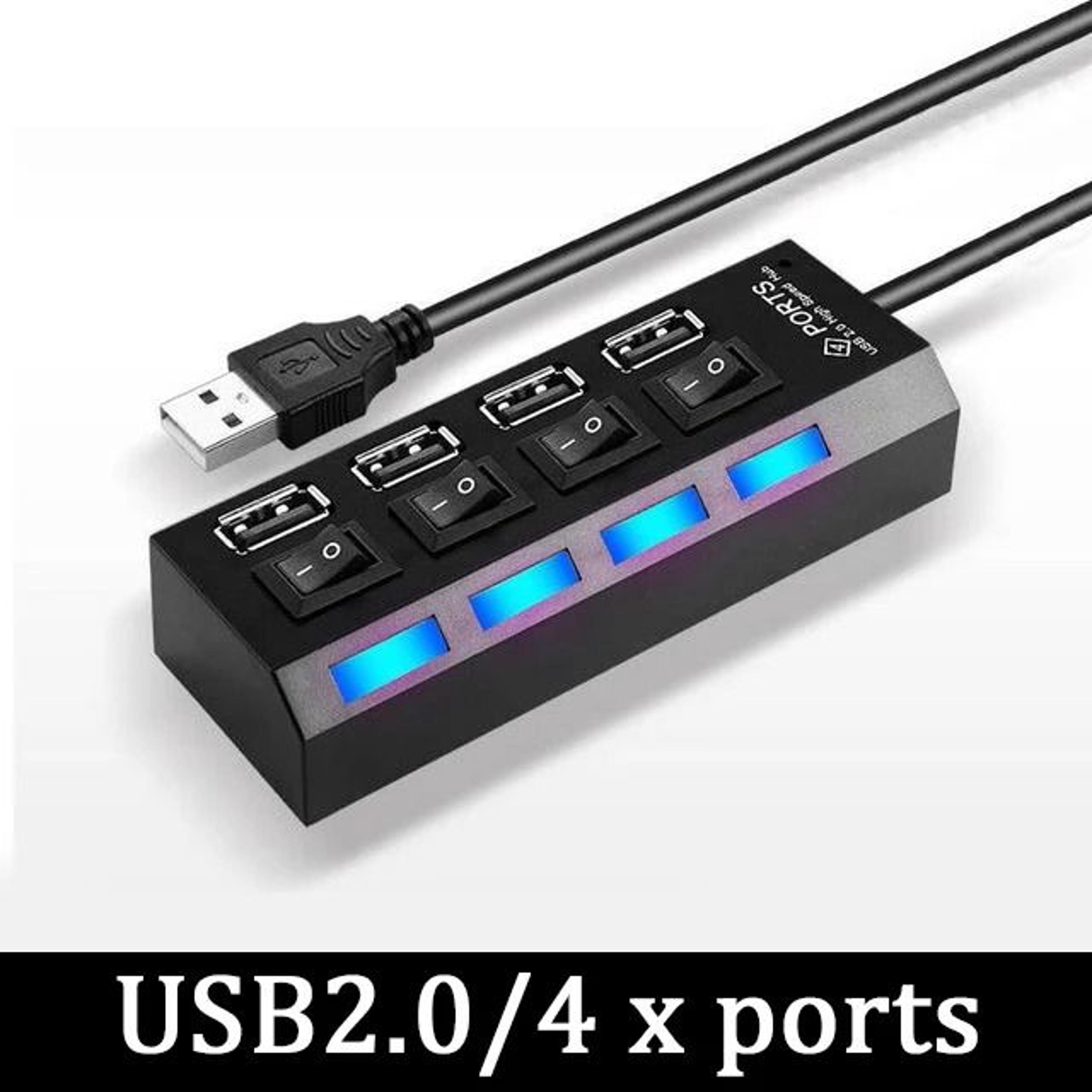 7in1 HighSpeed USB 30 Hub  MultiPort Adapter With Individual Power Switches For Laptop  PC 6