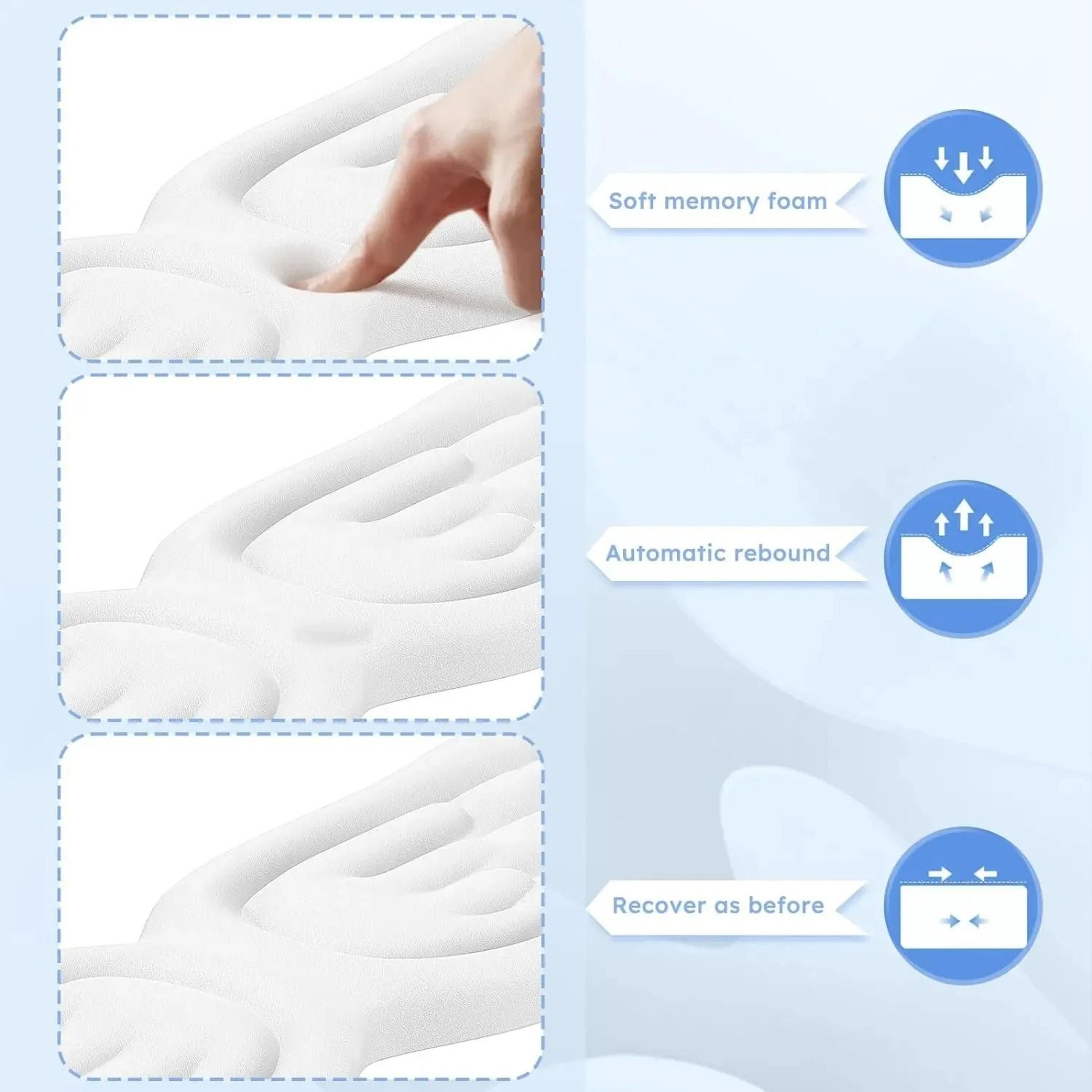 Angel Wings Ergonomic Wrist Rest Set  Memory Foam NonSlip Keyboard  Mouse Pad For Office And Gaming 5