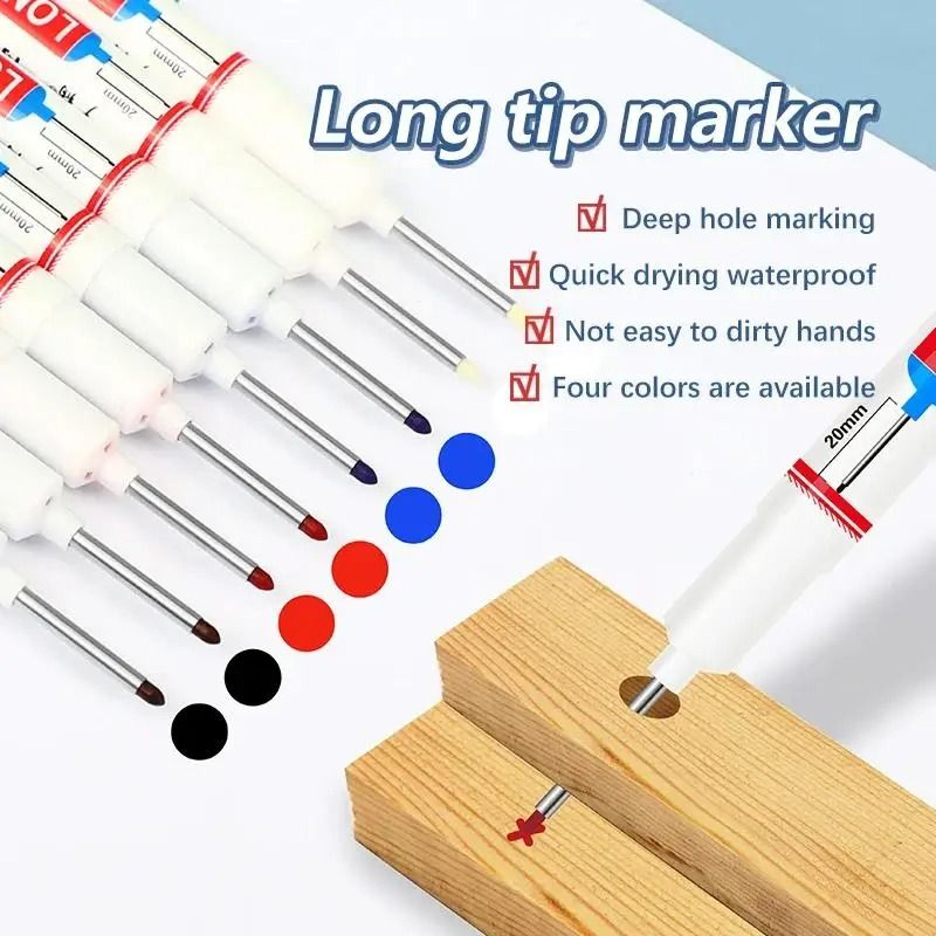 MultiPurpose 20mm Long Head Deep Hole Marker  Professional Waterproof Pen For Woodworking  Metalwor 1