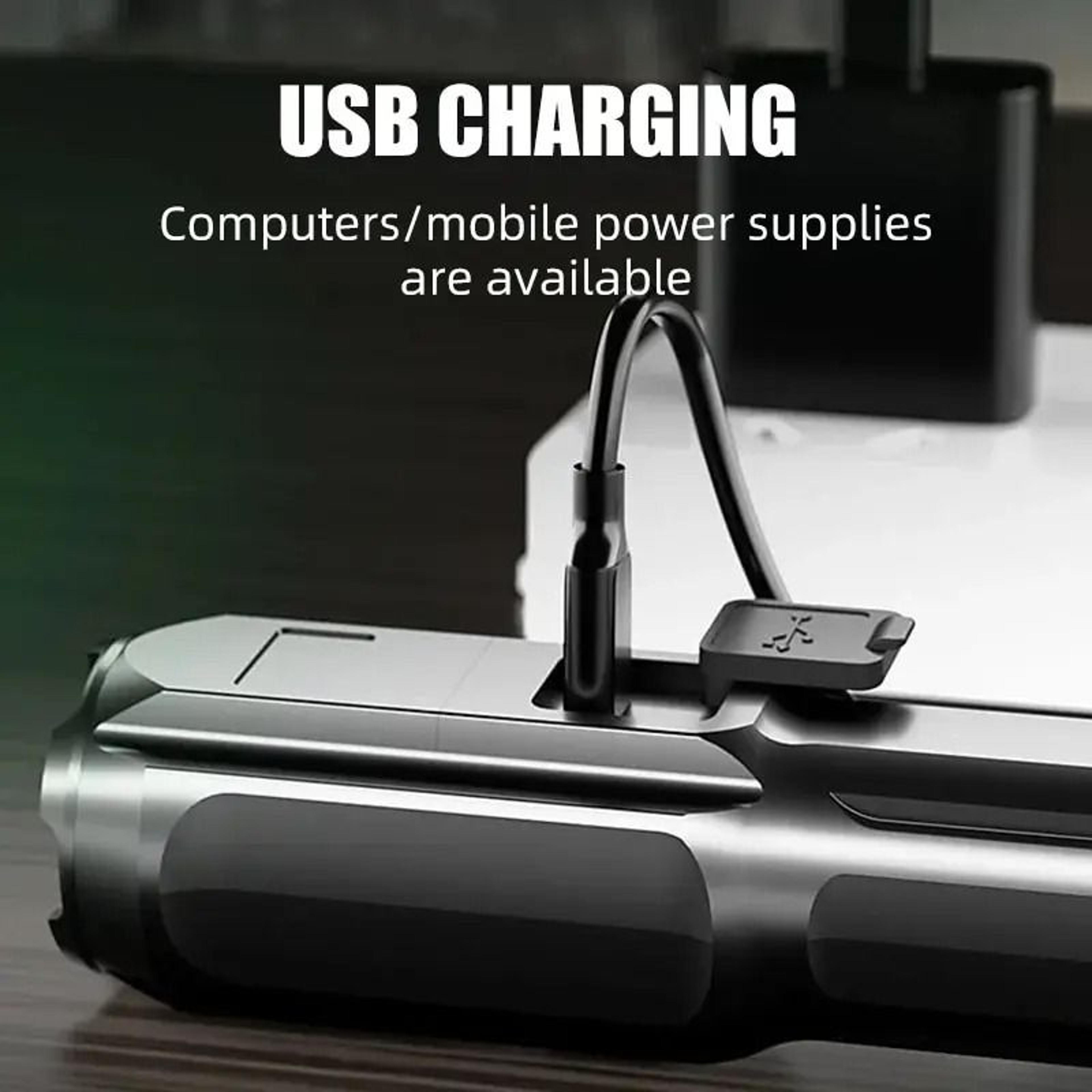 Super Bright Multi Functional USB Rechargeable LED Long Range Tactical Torch Lamp For Outdoor Campi 5