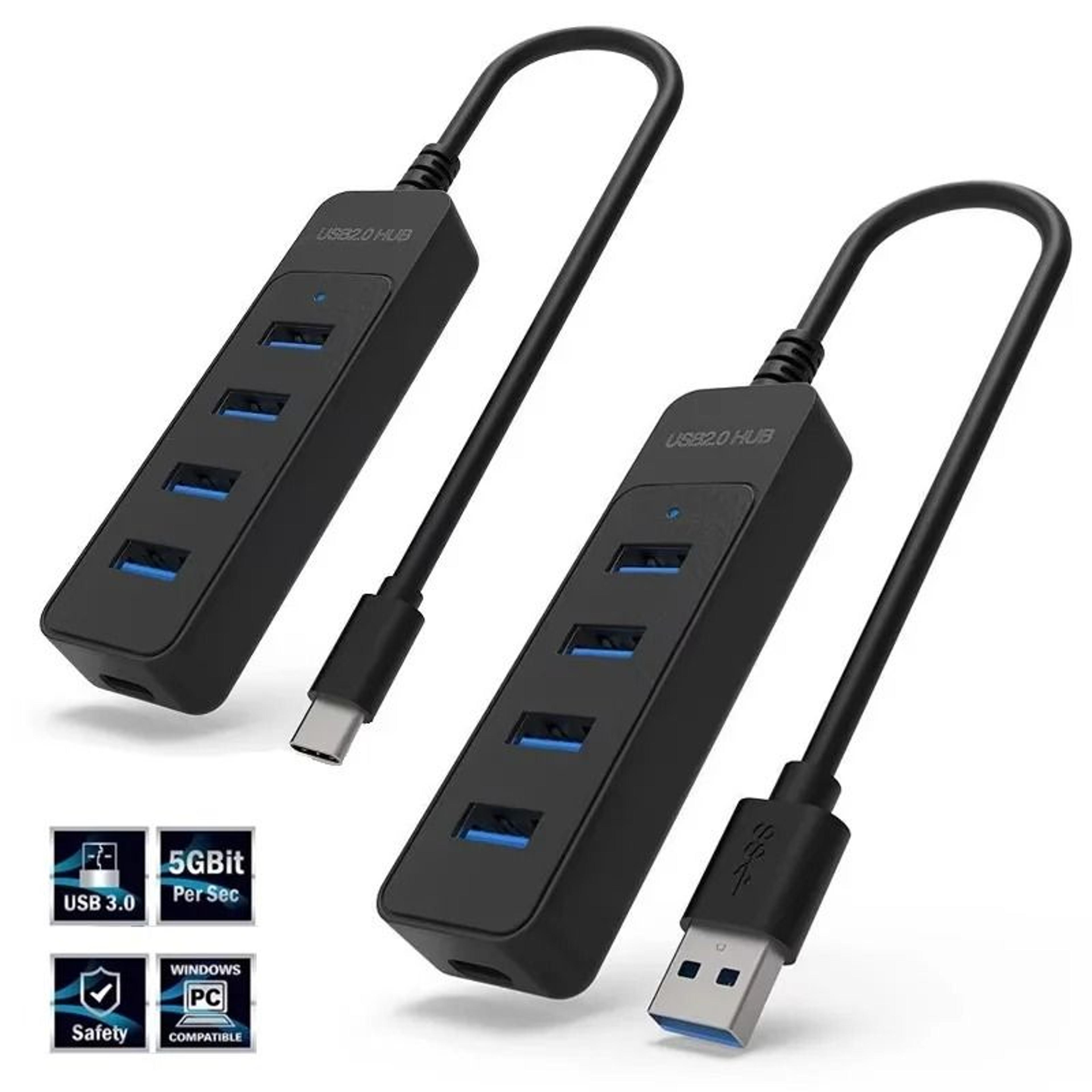 4 Ports USB Splitter Expander USB 30 HUB Type C Power Port 5Gbps High Speed Docking Station 0