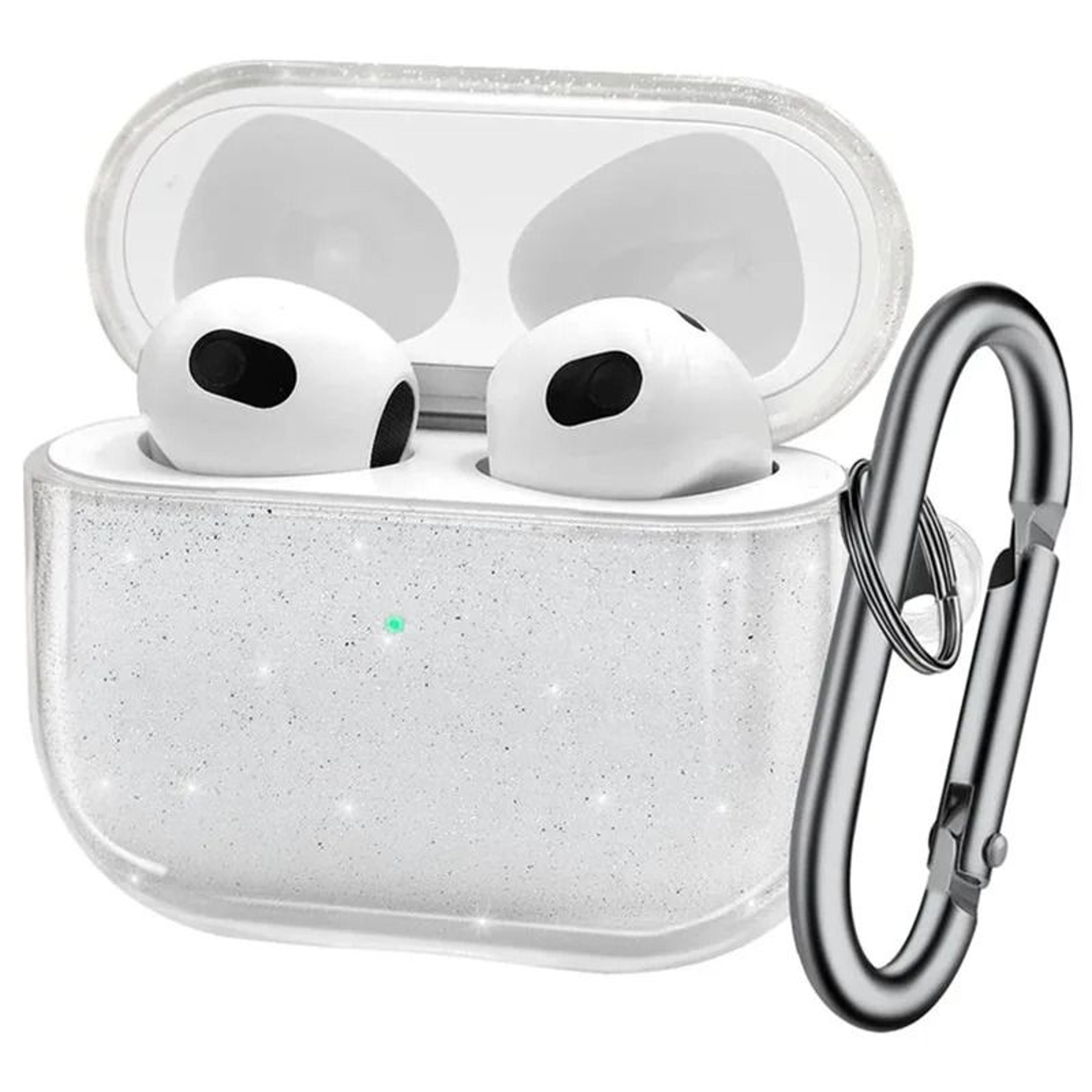 Bling Glitter Clear TPU Earphone Case With Keyring For Apple AirPods Pro 2 1st 2nd 3rd Gen Accessor 6