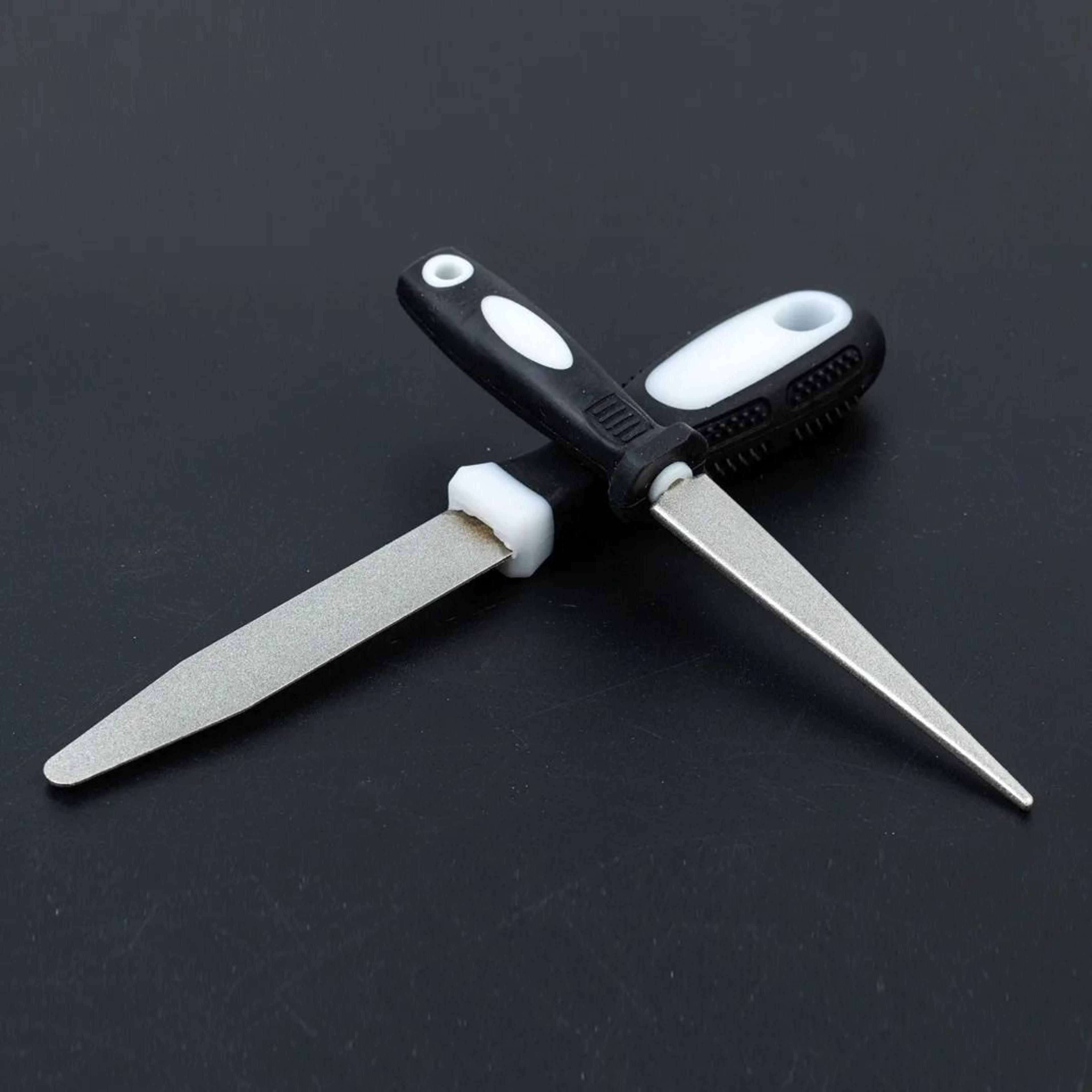 2in1 Diamond Sharpening Stone Durable Steel Structure For Knives Scissors And Gardening Tools 8