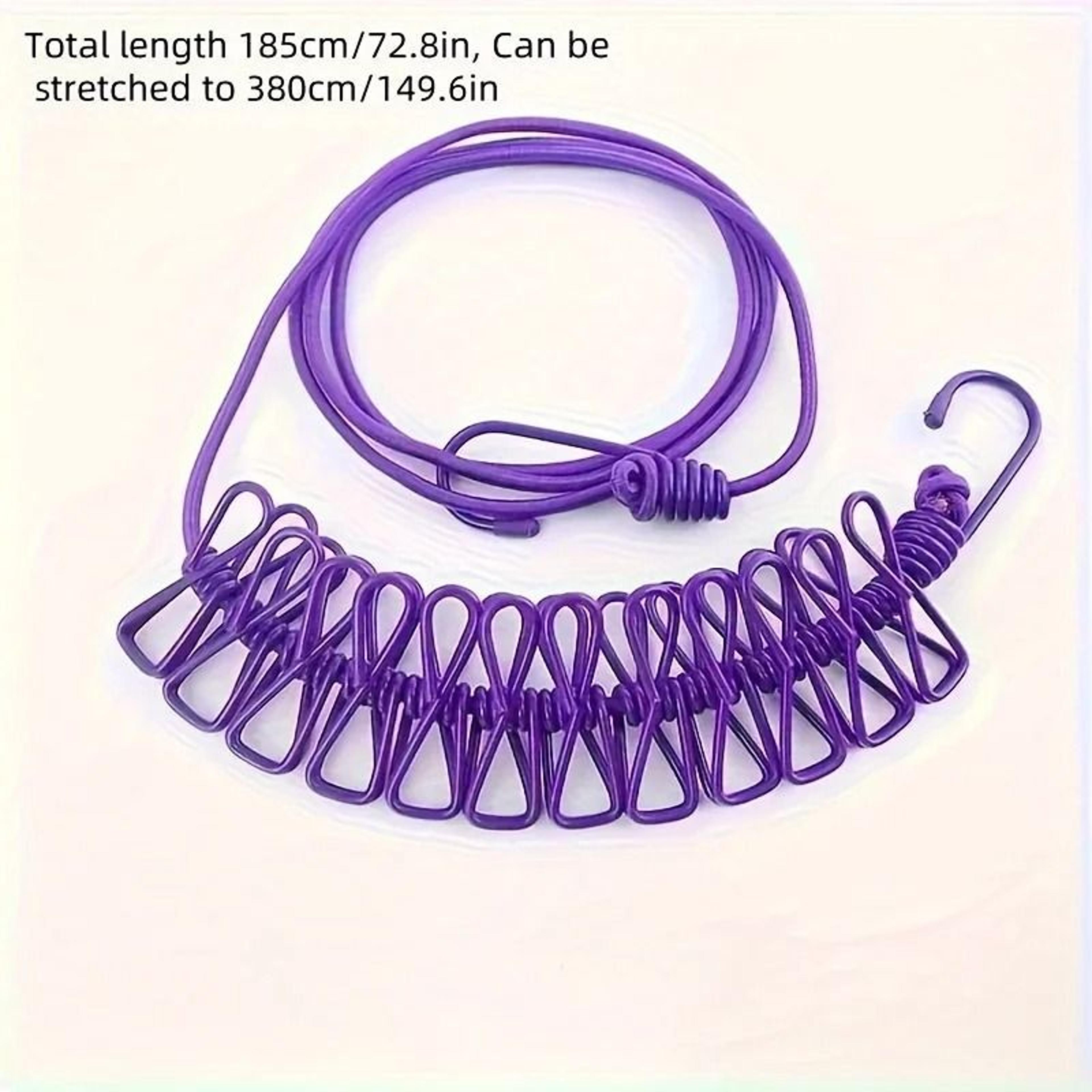 Portable Travel Clothesline With 12 Clothespins Windproof Extendable And Elastic Laundry Clotheslin 1