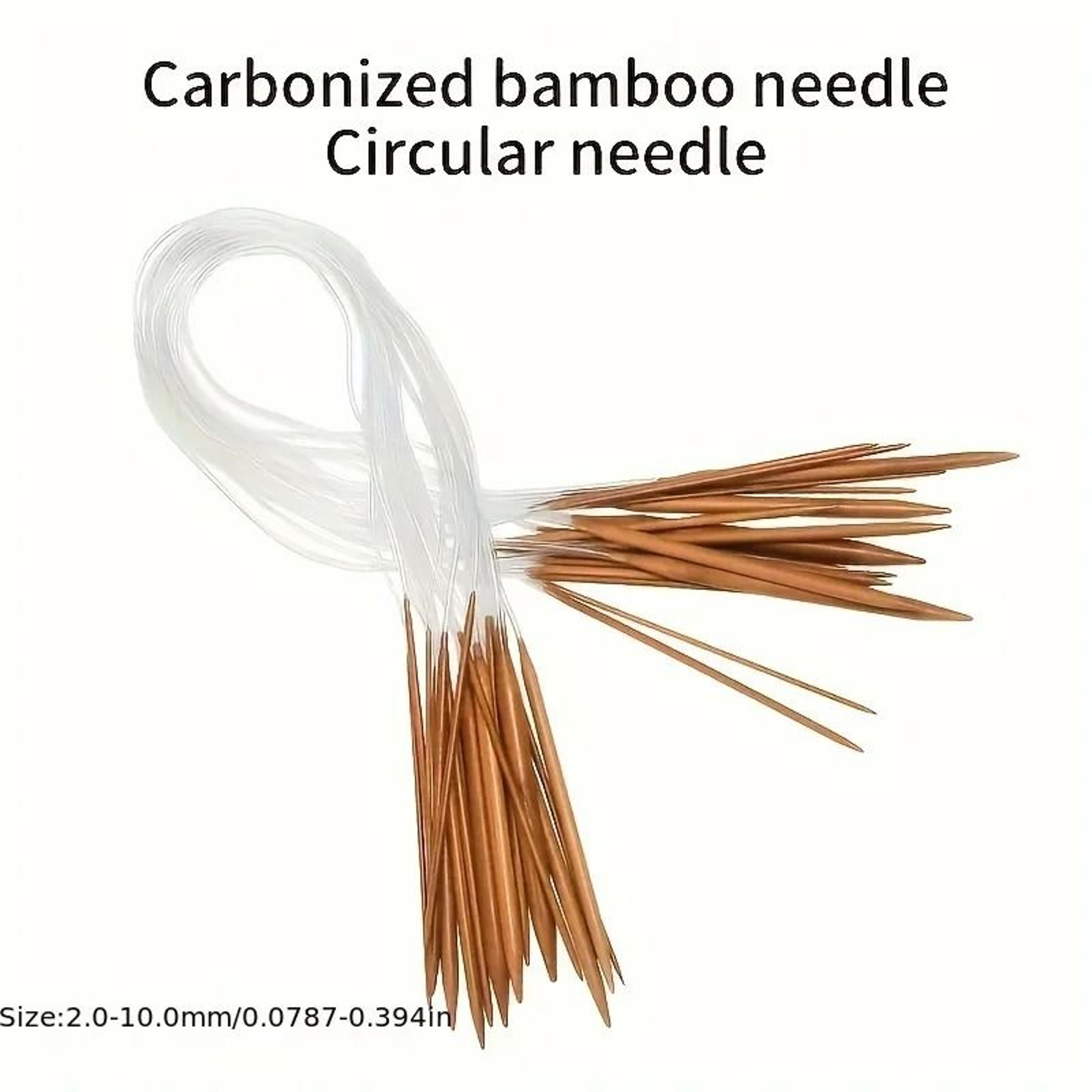 18 Sizes Circular Knitting Needle Set With Smooth Wooden Tip And Transparent Storage Tube 2mm To 10 4
