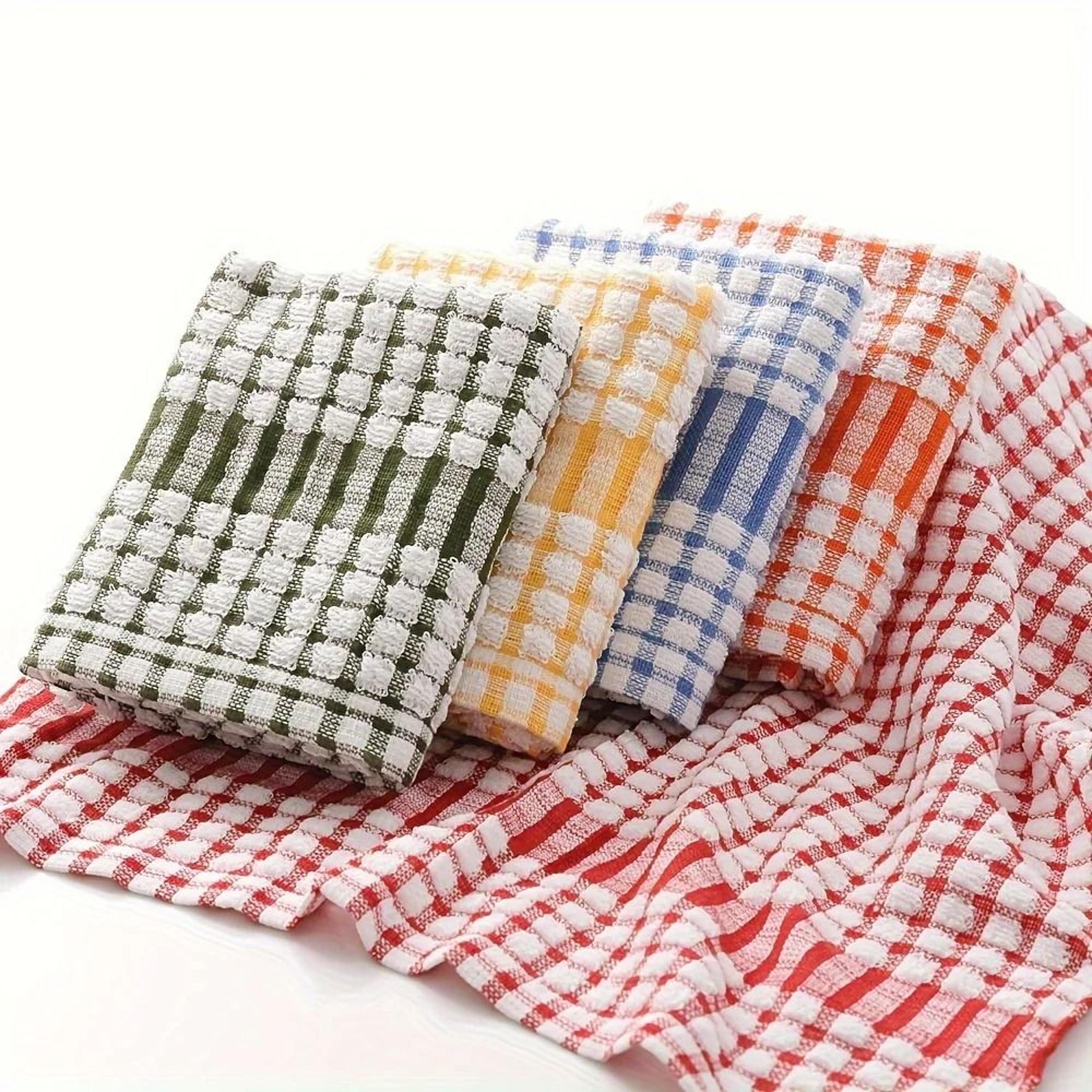 10 PCS Large Grid Cleaning Cloths Absorbent And Durable For Kitchen Outdoor Car And Bathroom 0