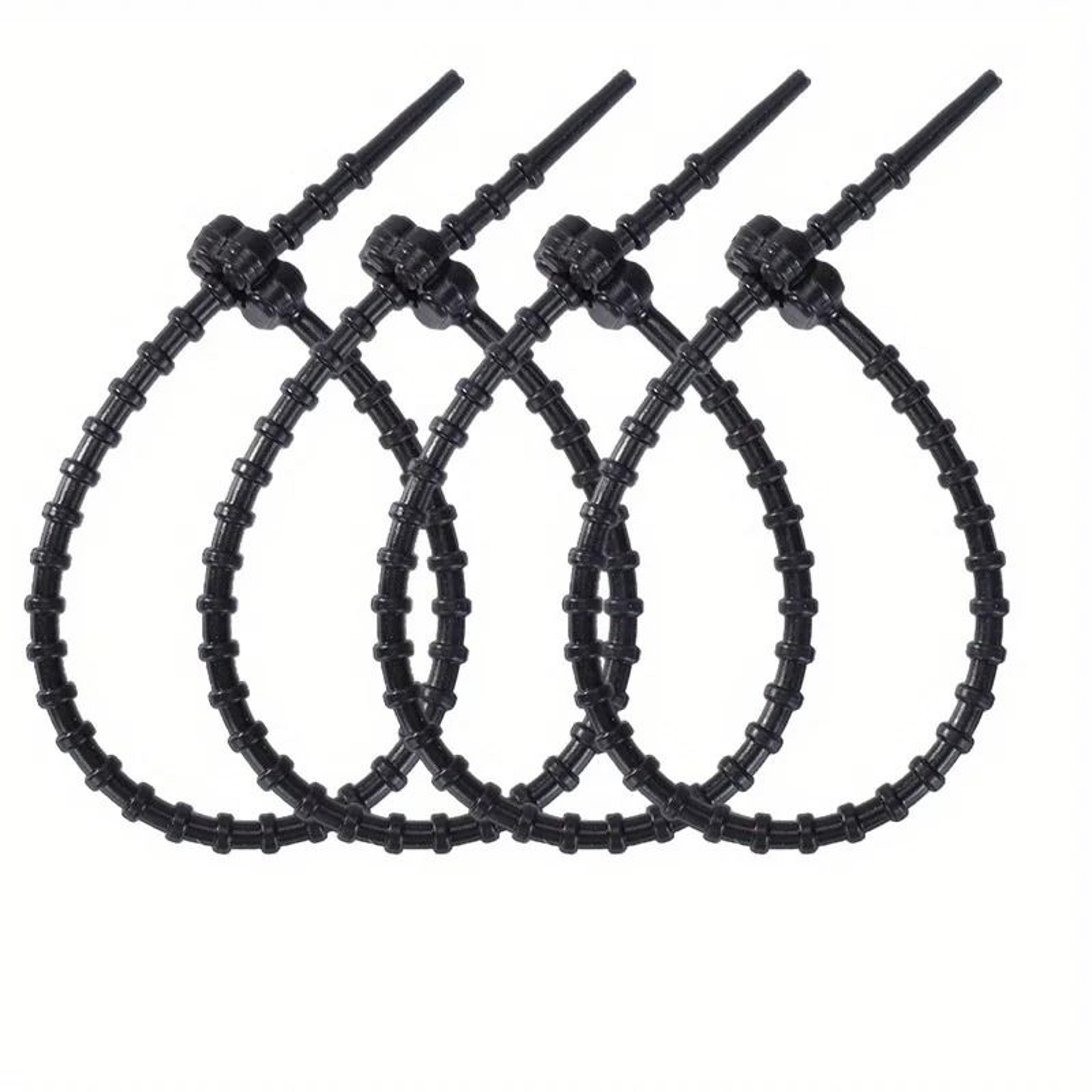 10PCS 21cm Colored Silicone Zip Ties Frog Shaped Selflocking Extendable Data Cable Coiler 10