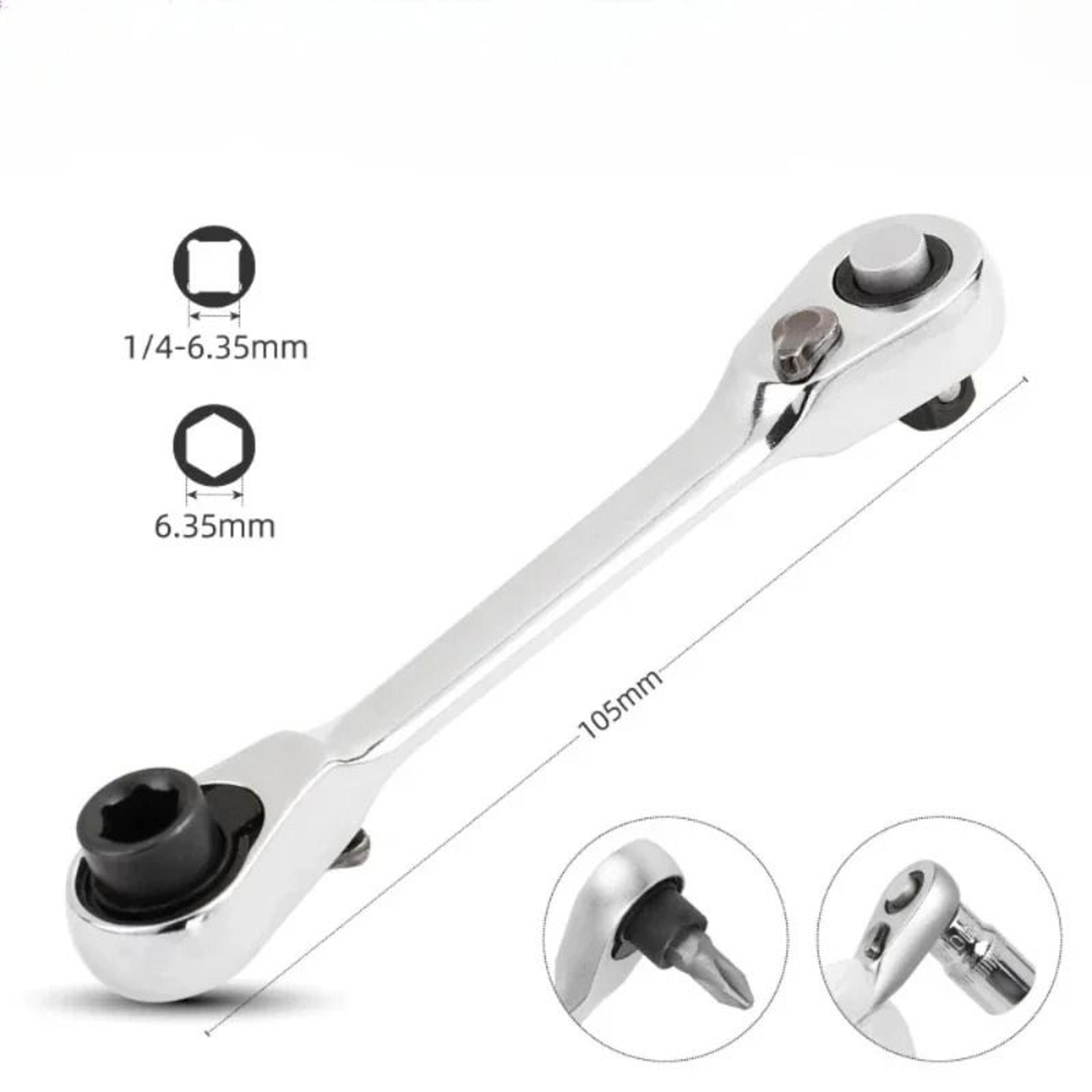 High Quality DoubleEnded Mini Ratchet Wrench Bit Handle Small Fly Socket Screwdriver Repair Tool Me 3