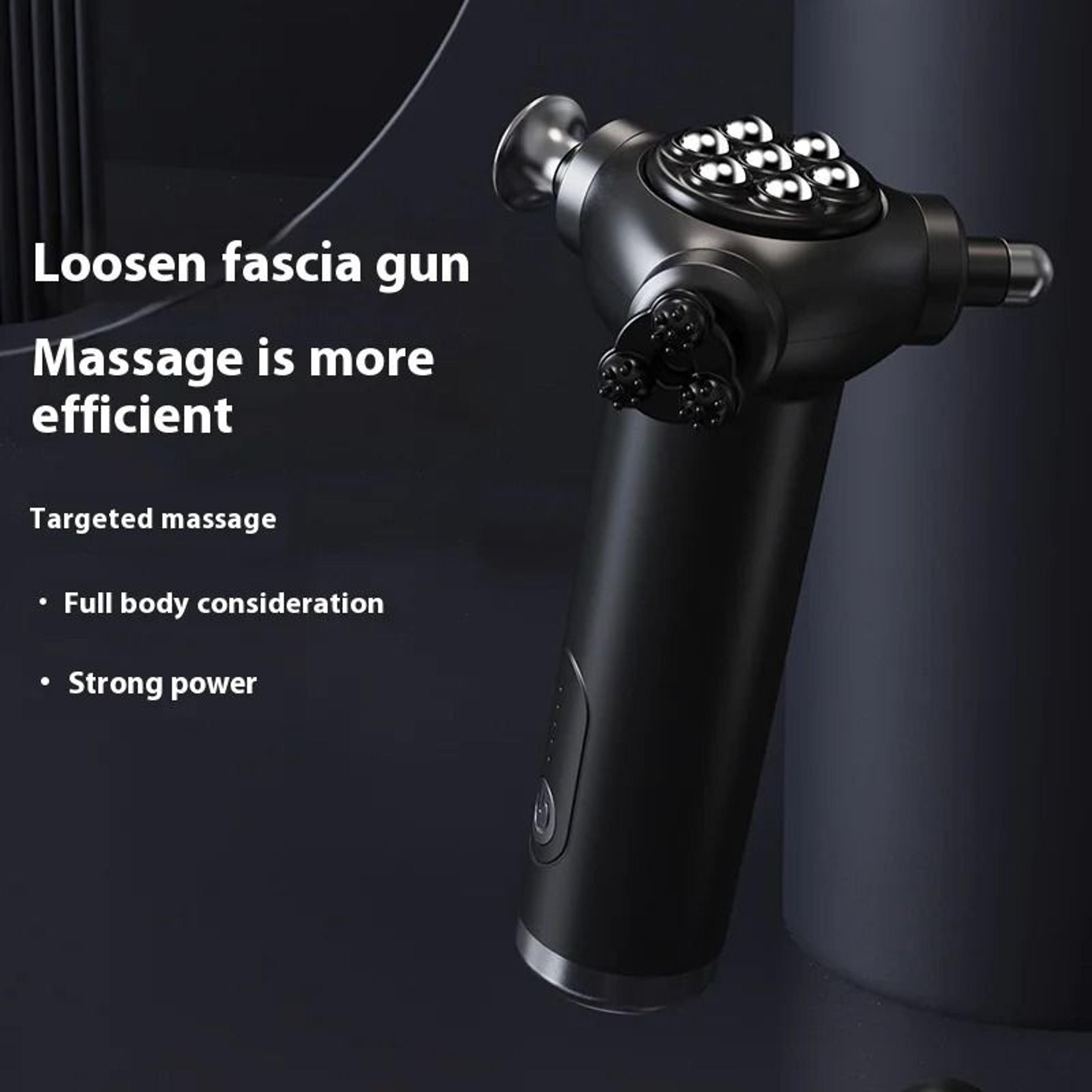 Three Heads High Frequency Electric Massage Gun Magnetic Bead Abdominal Muscle Relax Whole Body Min 4