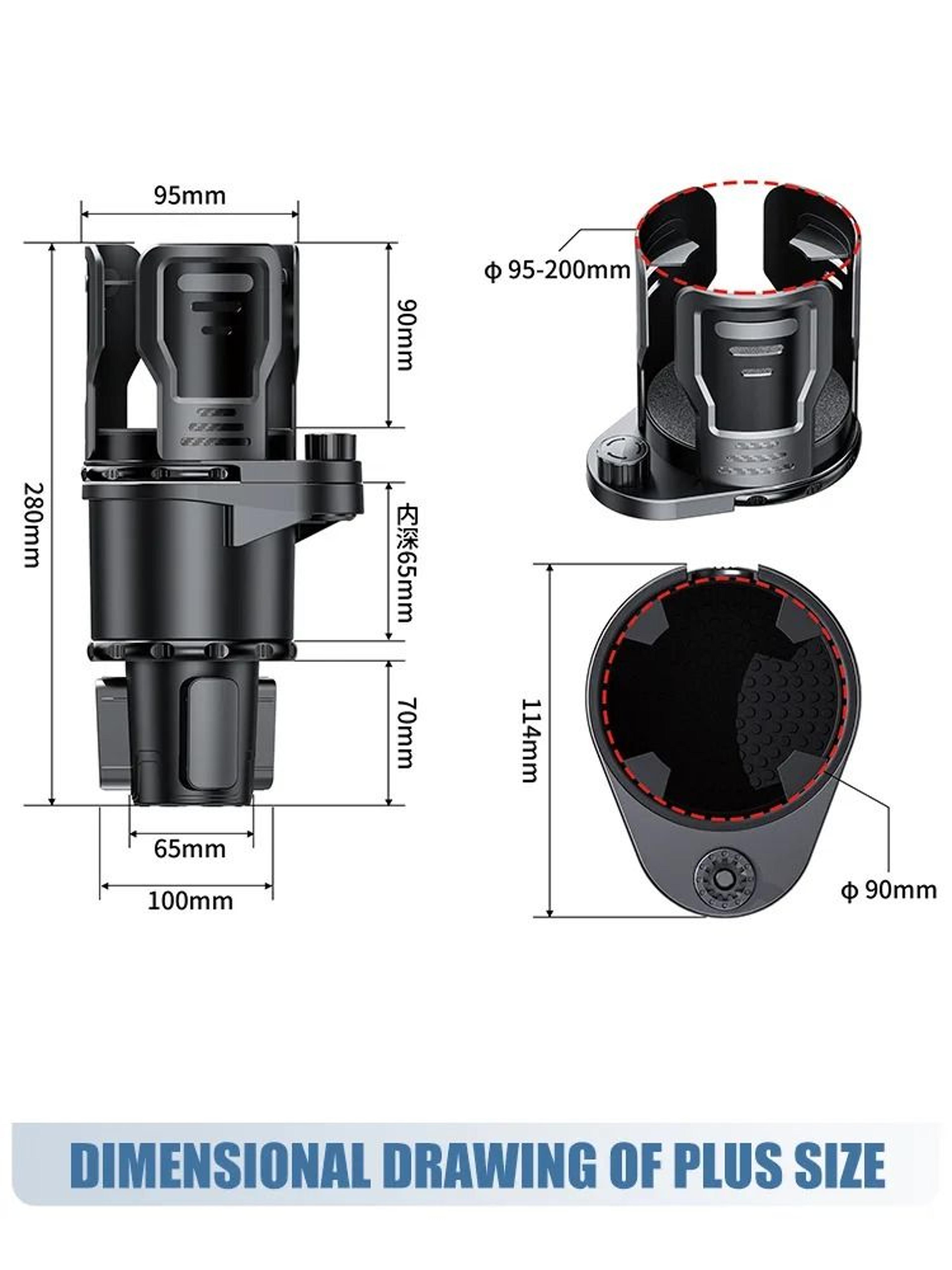 Multifunctional 2 In 1 Auto Car Seat Cup Holder Water Bottle Drink Coffee Adjustable Mount Stand Ca 6