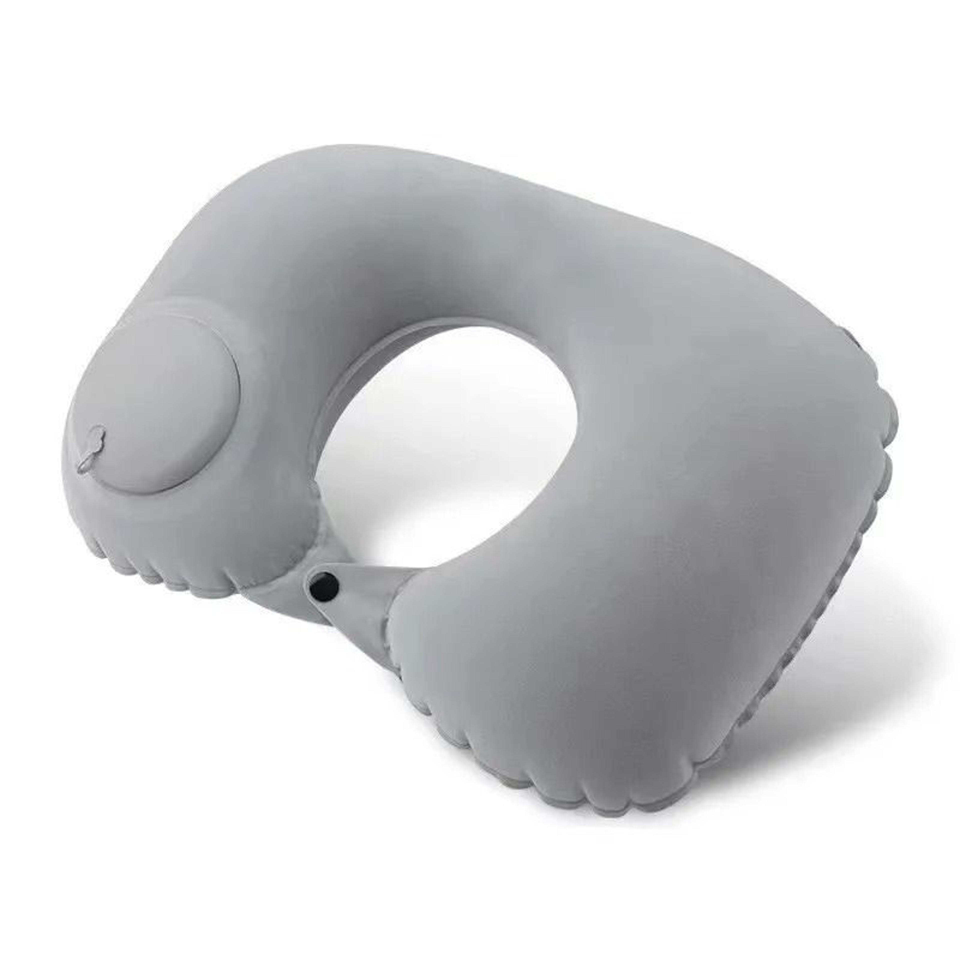 Ushaped Flocking Inflatable Neck Pillow Portable Compression Travel Pillow For Outdoor Camping And  7