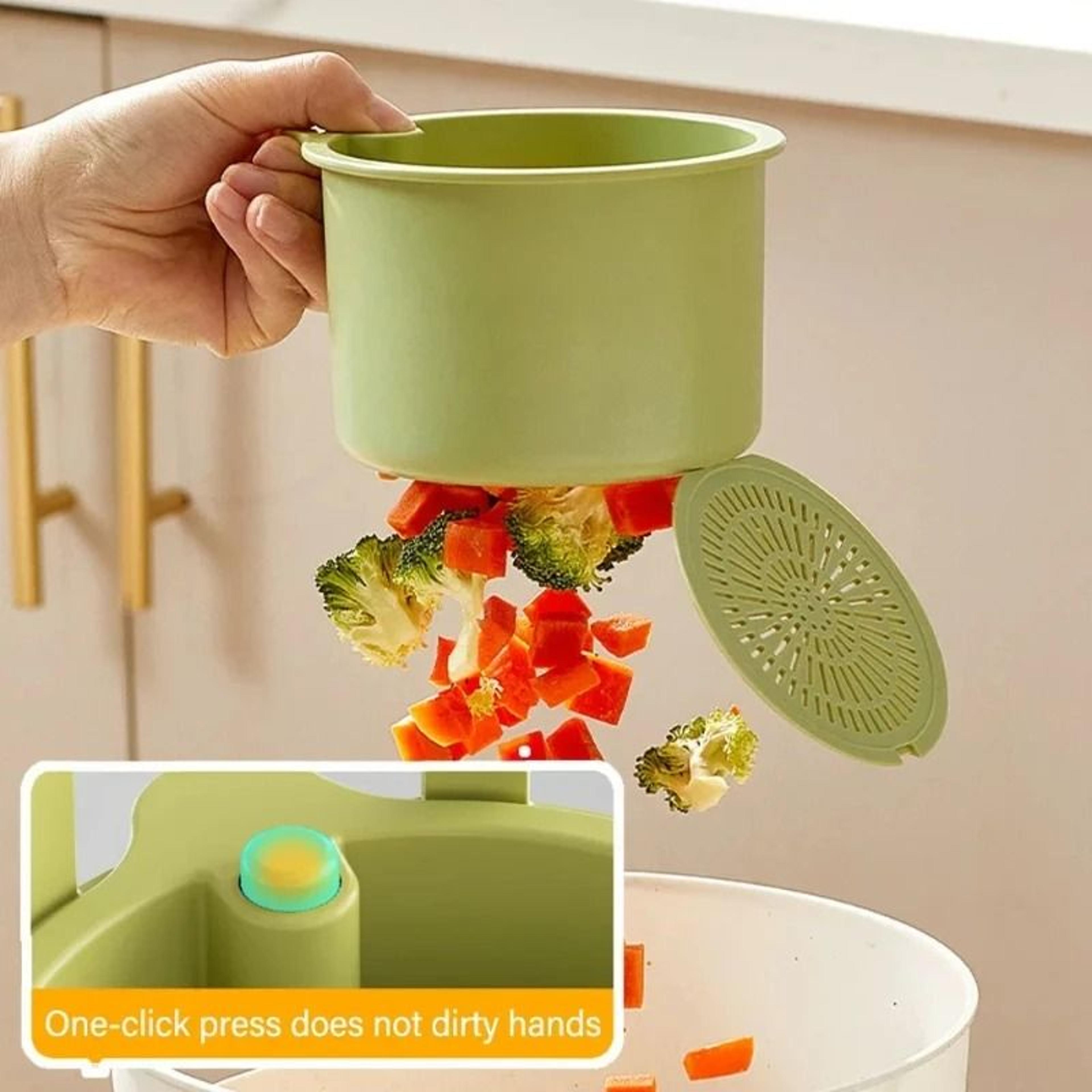 Multifunctional Hanging Circular Sink Filter Basket For Fruit And Vegetable Cleaning 5