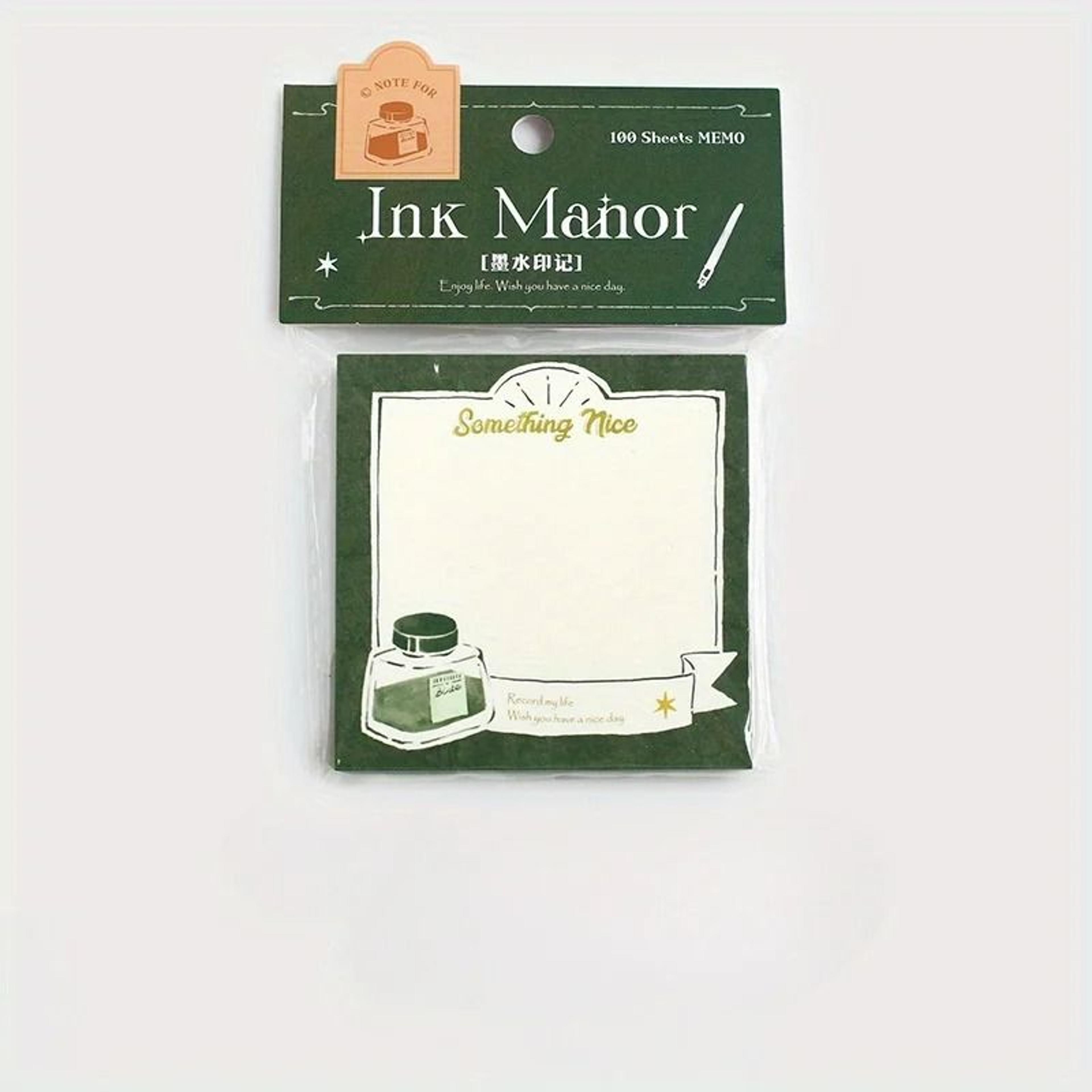100pcs Tearable Sticky Notes Fresh Retro Simple Design Message Pads 8