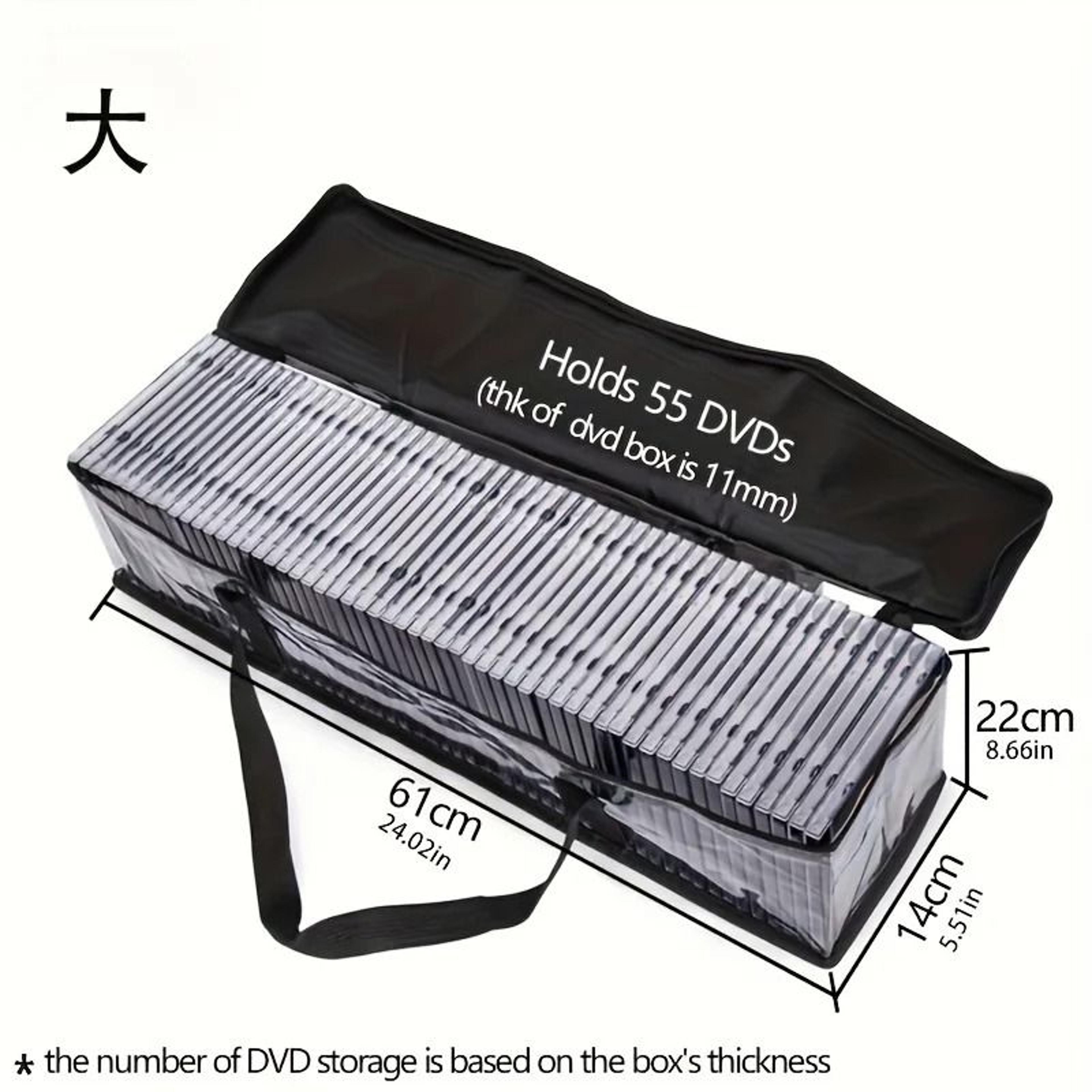 Large Clear DVD And CD Storage Holder With Zip Closure And Carry Handle 2