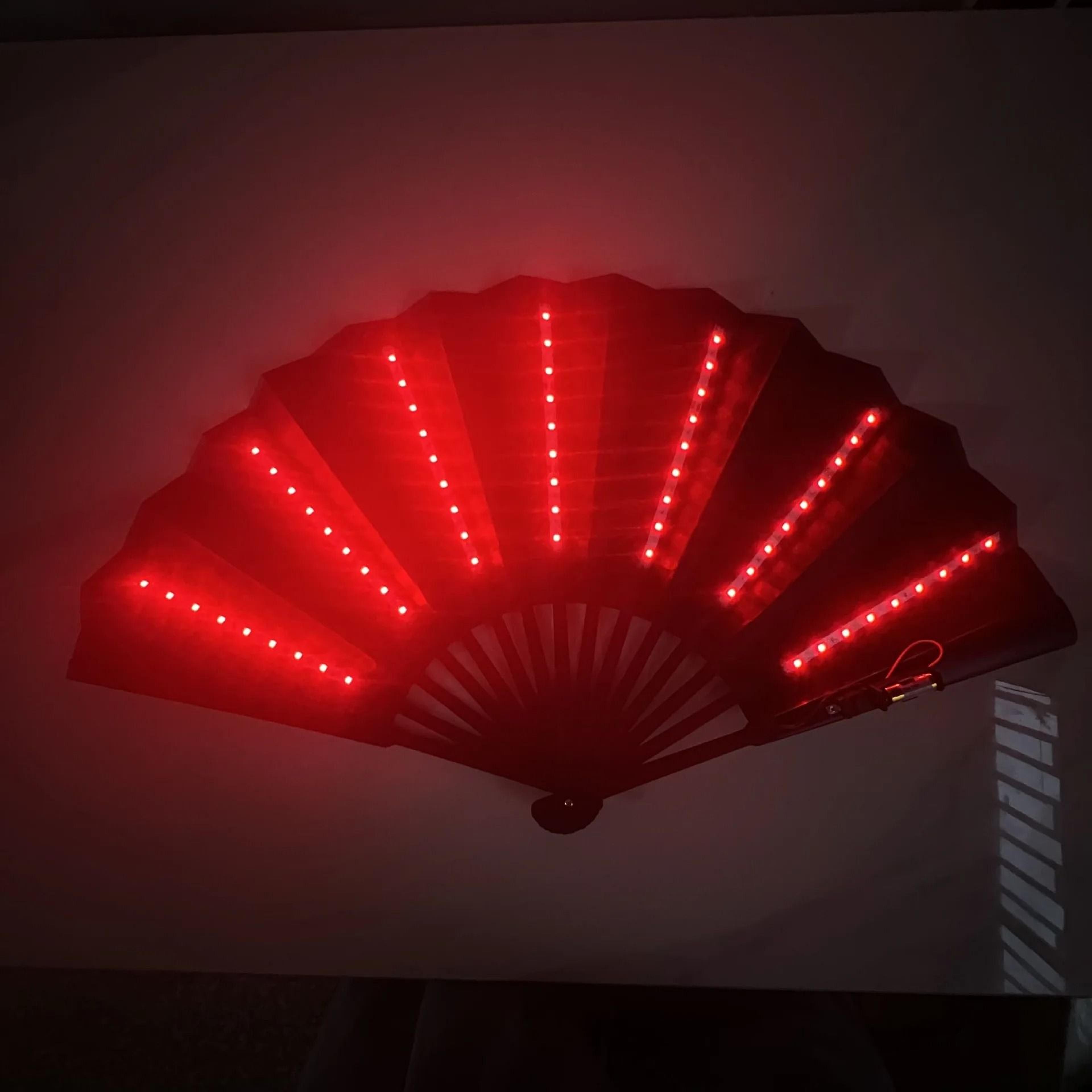 Glow Folding LED Fan For Festivals And Night Shows 11
