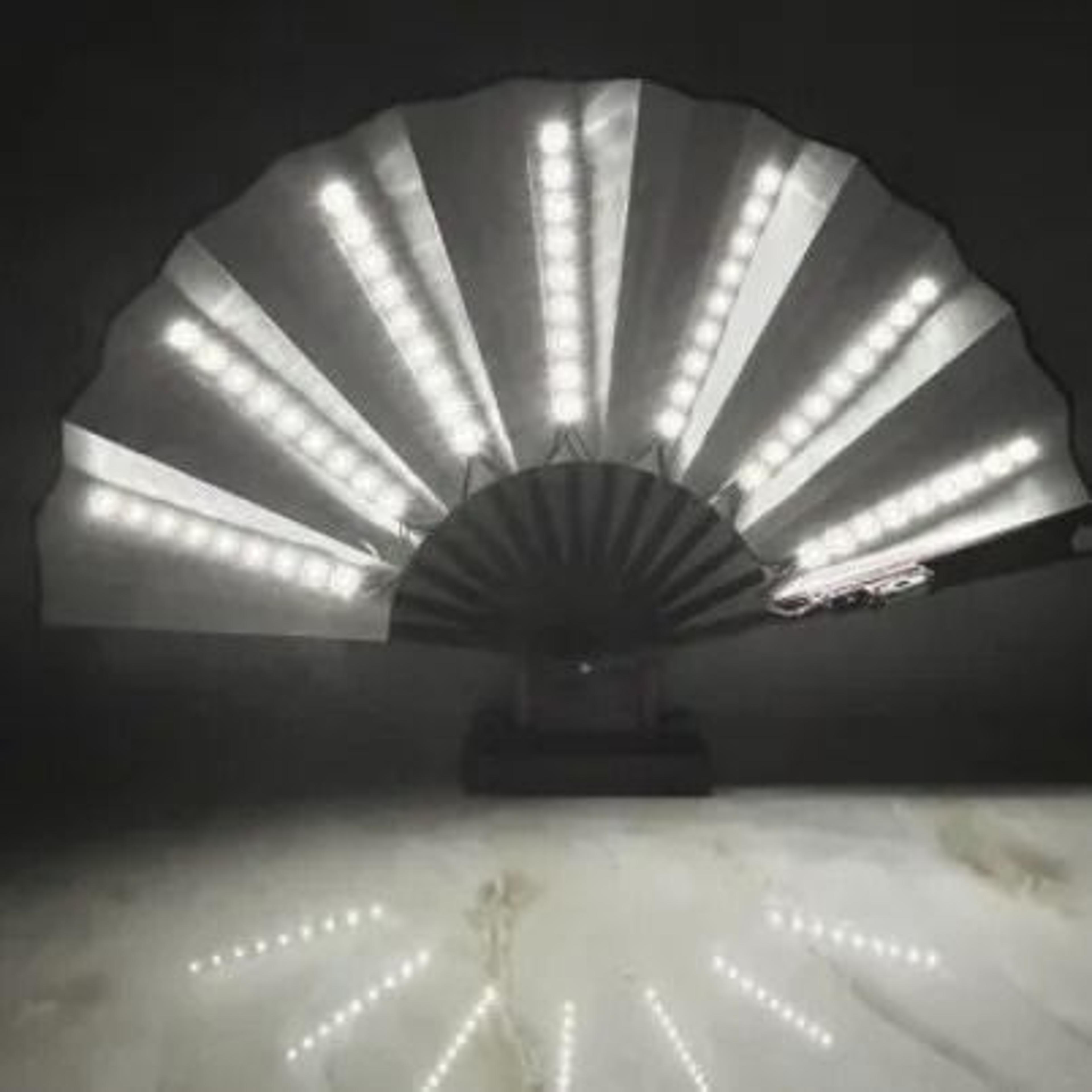 Glow Folding LED Fan For Festivals And Night Shows 8