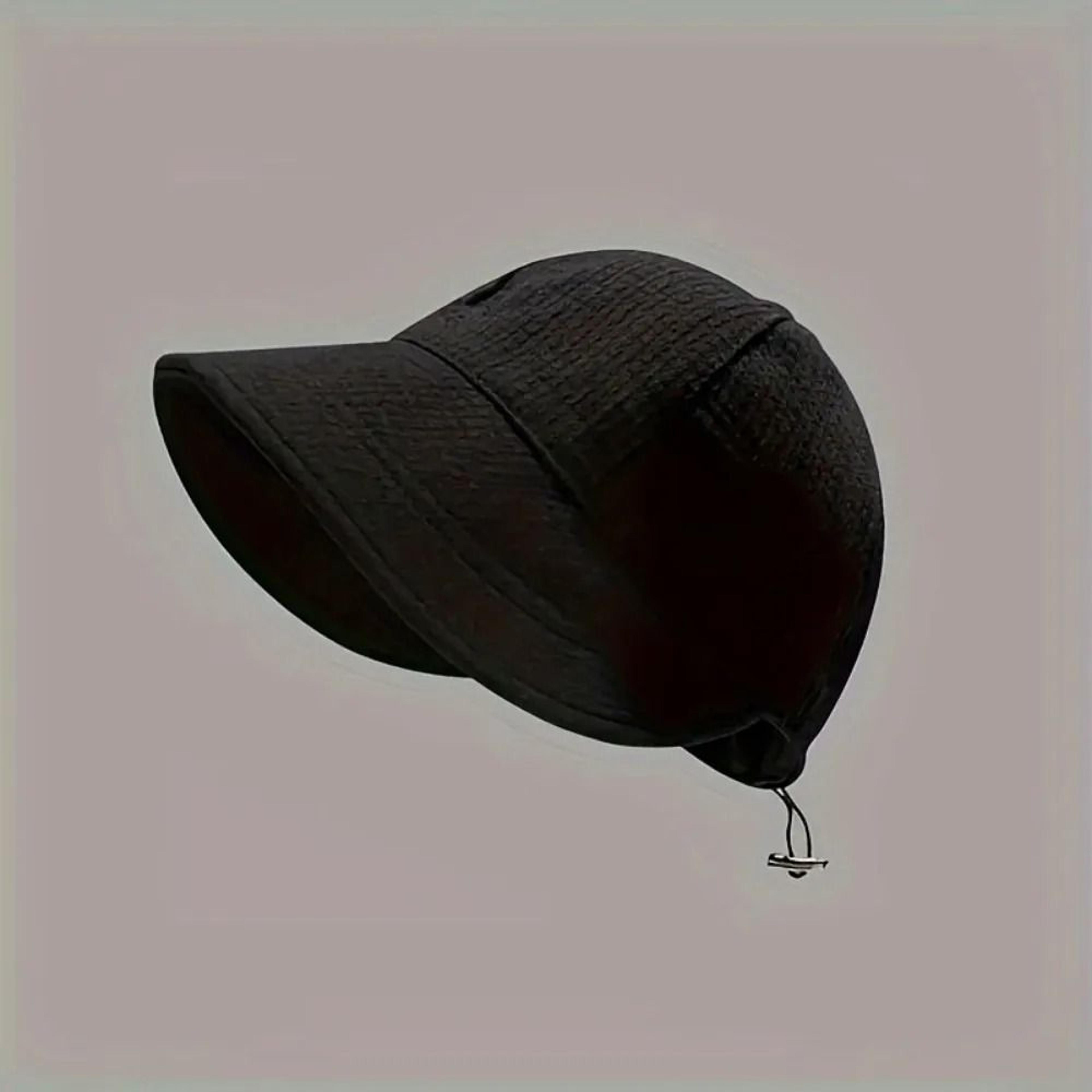 Womens Drawstring Waffle Pattern Baseball Cap 6