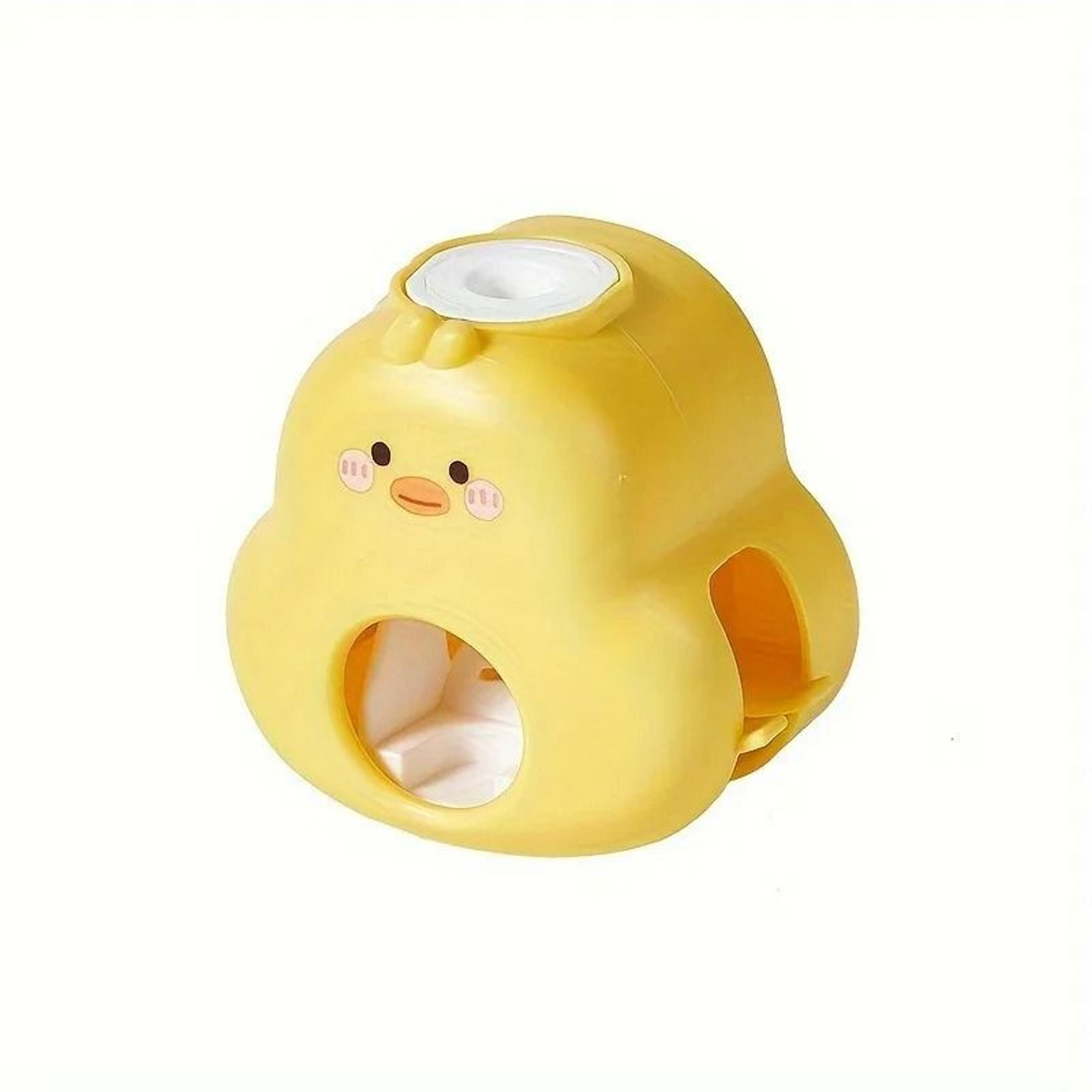 Cute Yellow Duck Automatic Toothpaste Dispenser  Toothbrush Holder 4