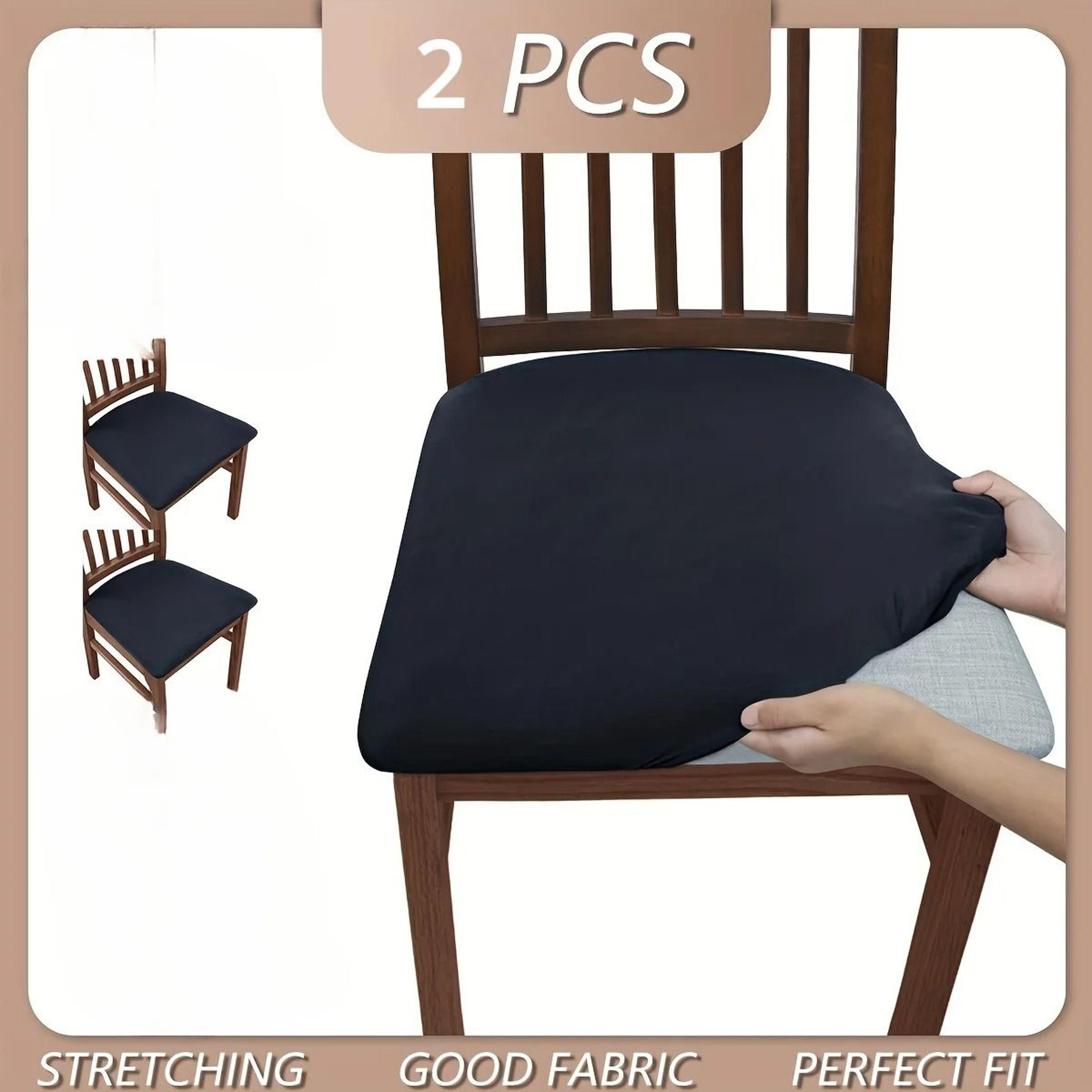 Solid Color Brushed High Elastic Chair Slipcovers 6