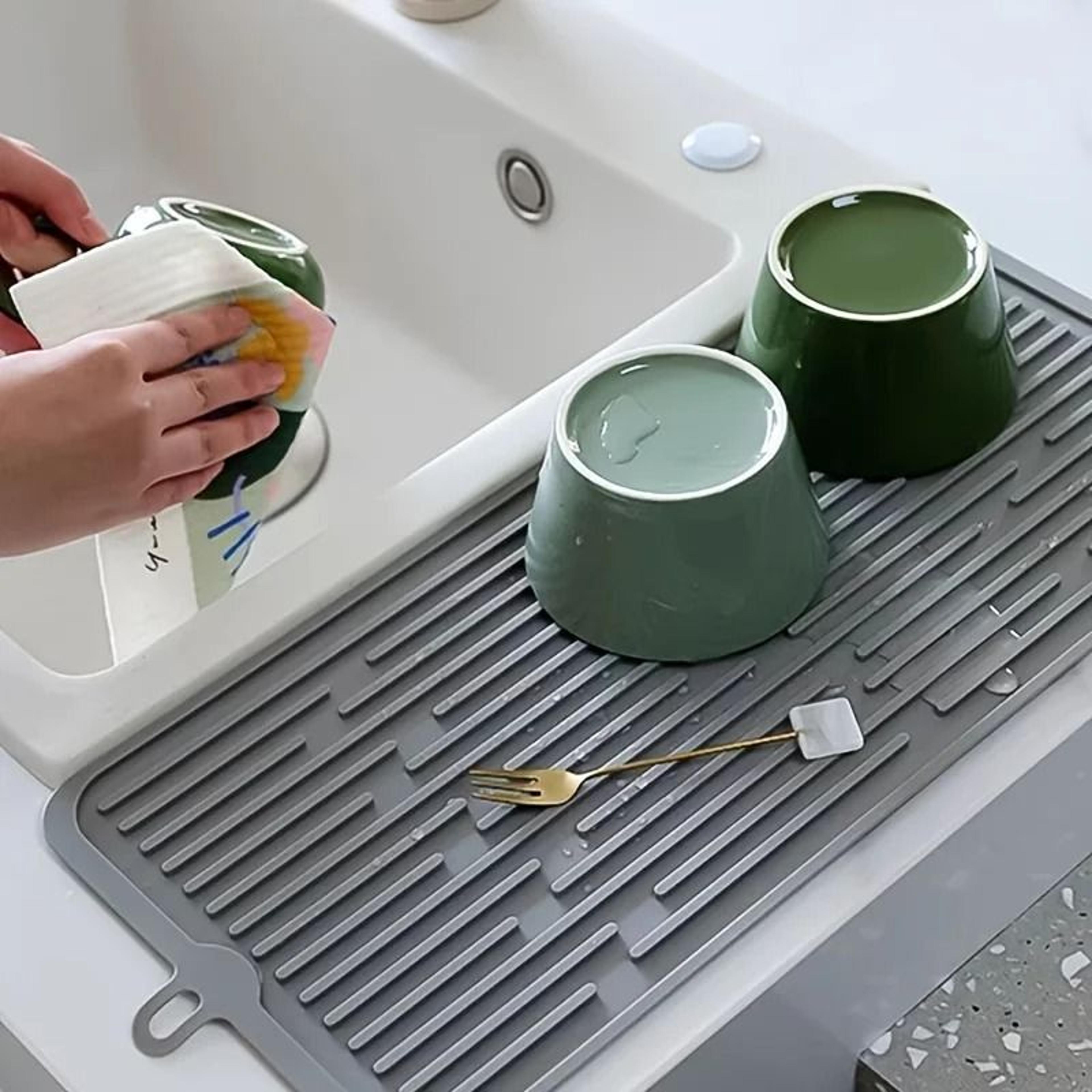 Silicone RollUp Dish Drying Mat 2