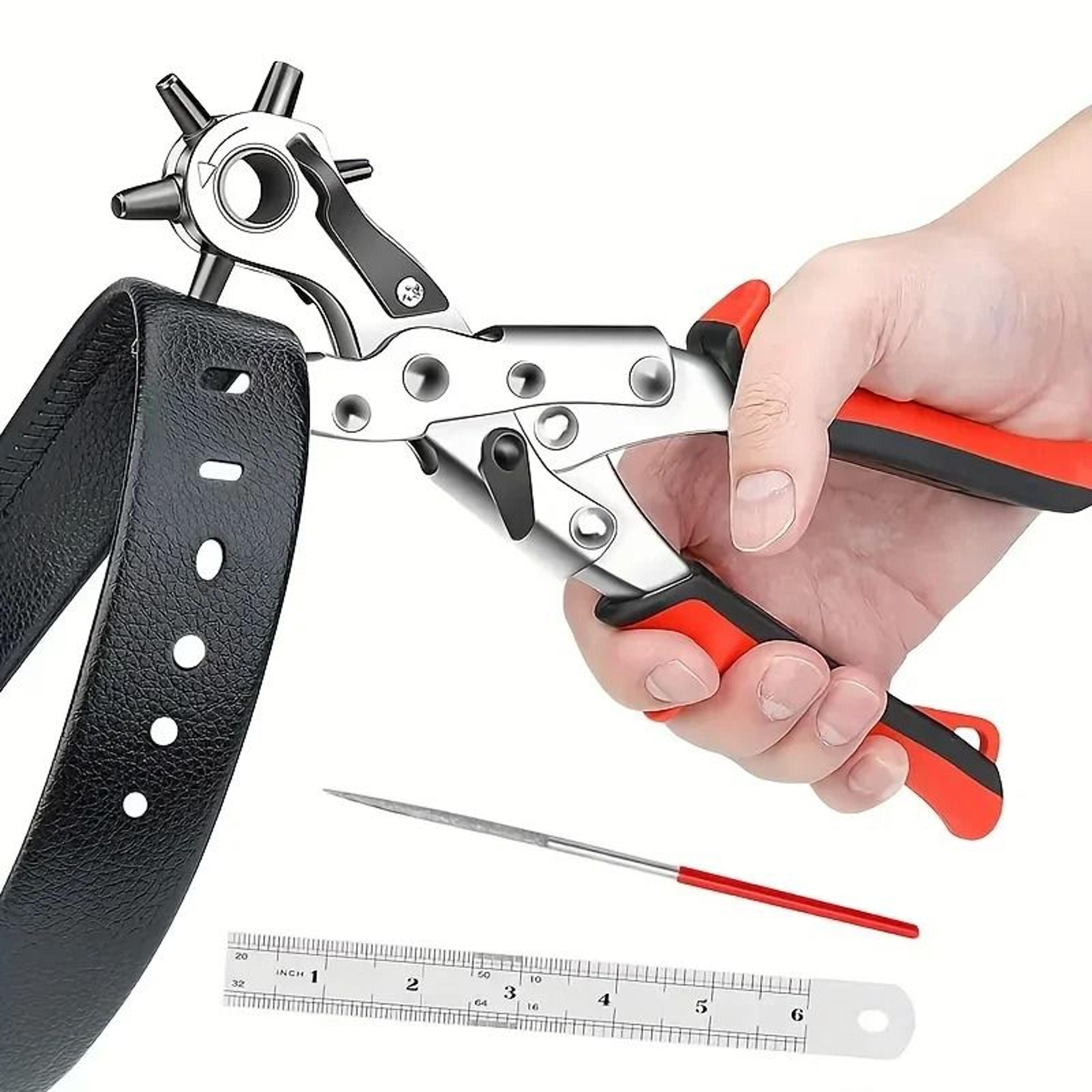 Multifunctional Carbon Steel Leather Hole Puncher 0