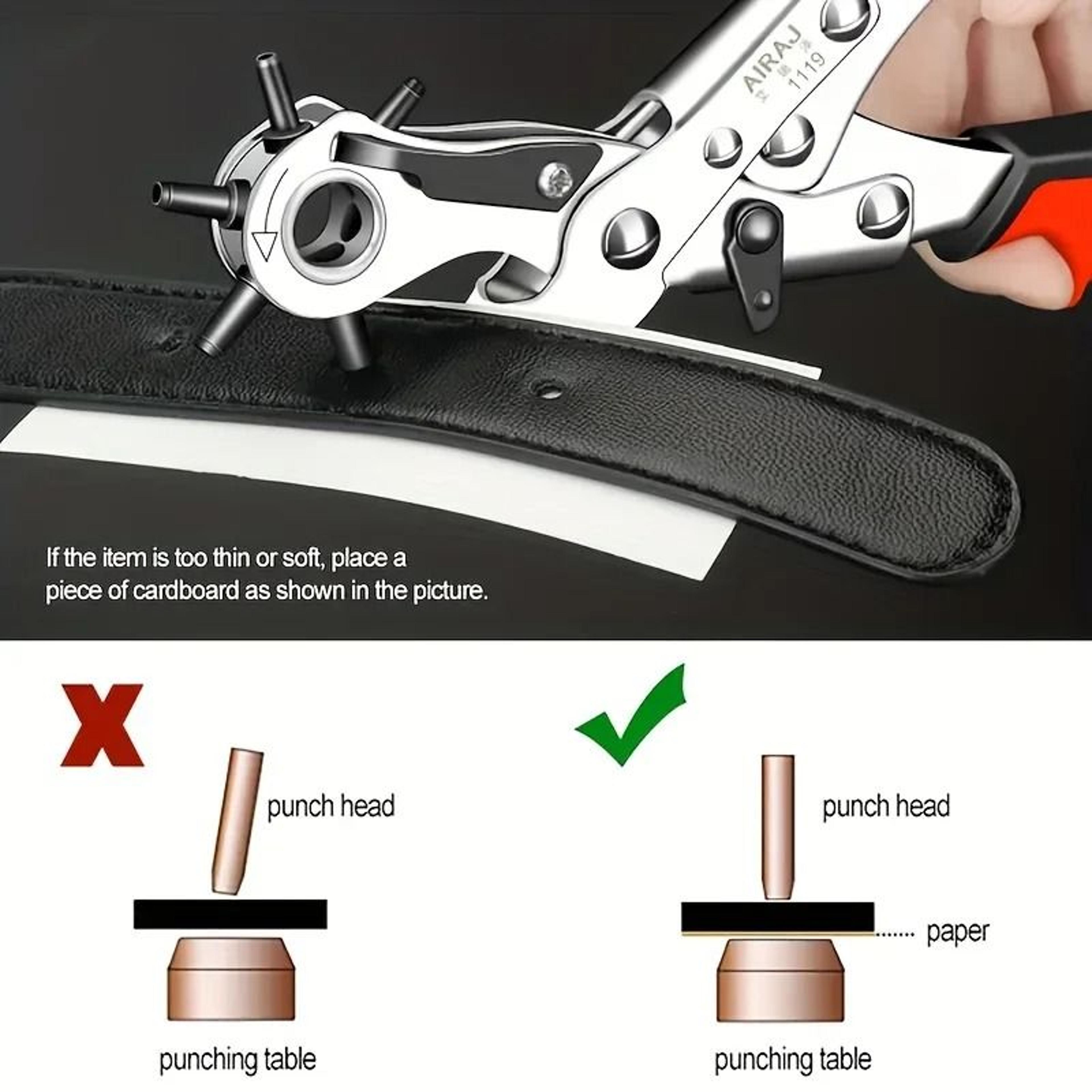 Multifunctional Carbon Steel Leather Hole Puncher 5