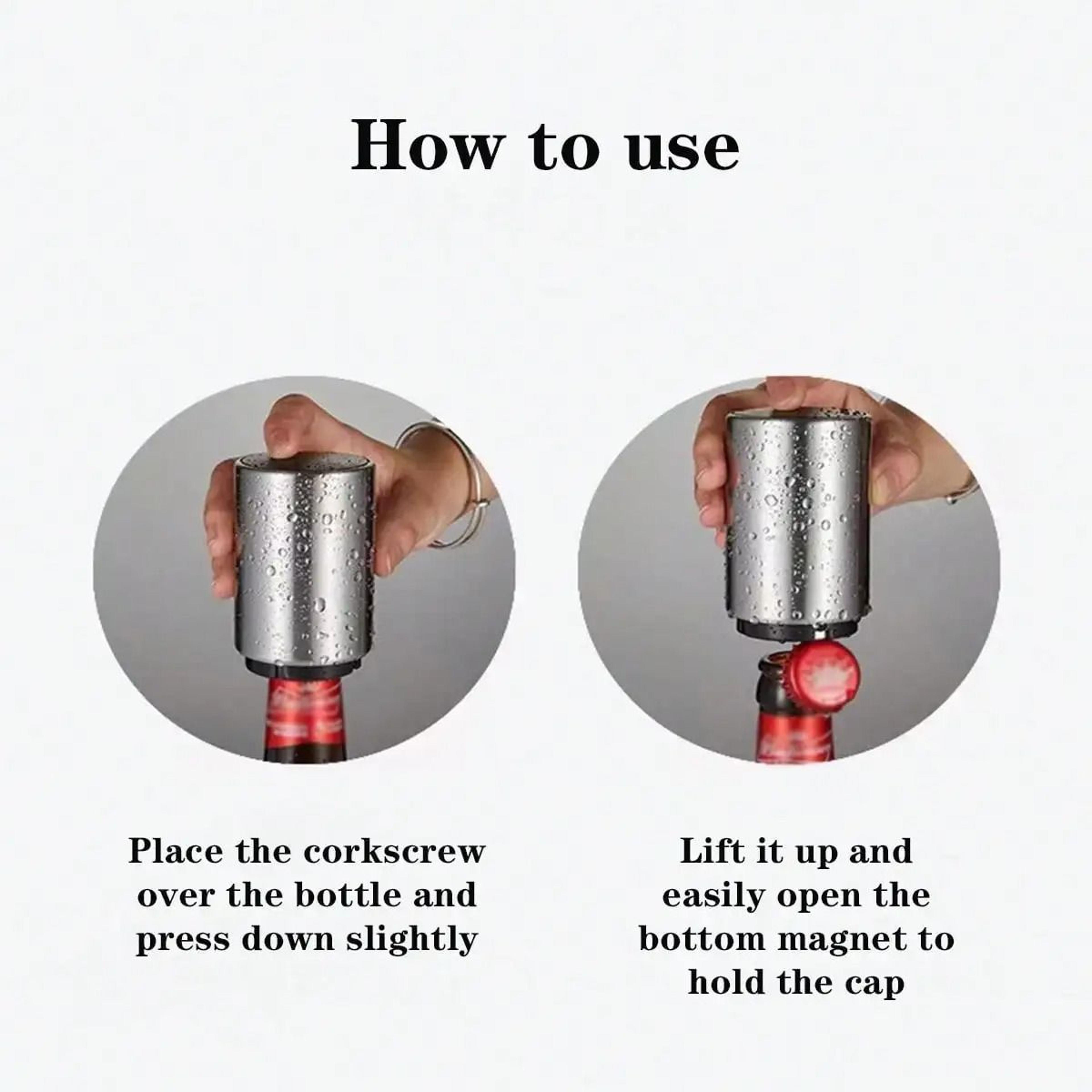 Stainless Steel Automatic Beer Bottle Opener 4