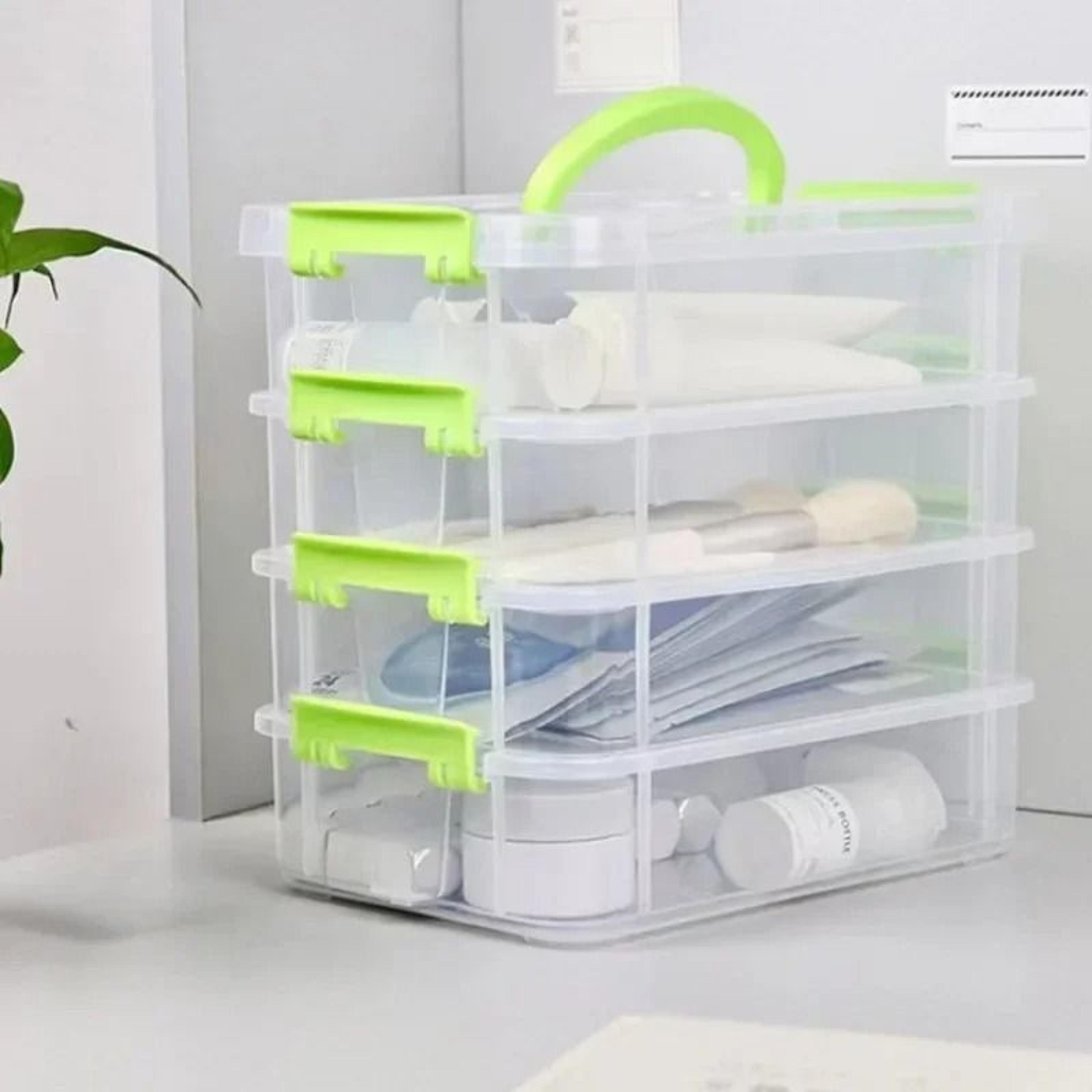 4Layer Transparent Partitioned Storage Box 2