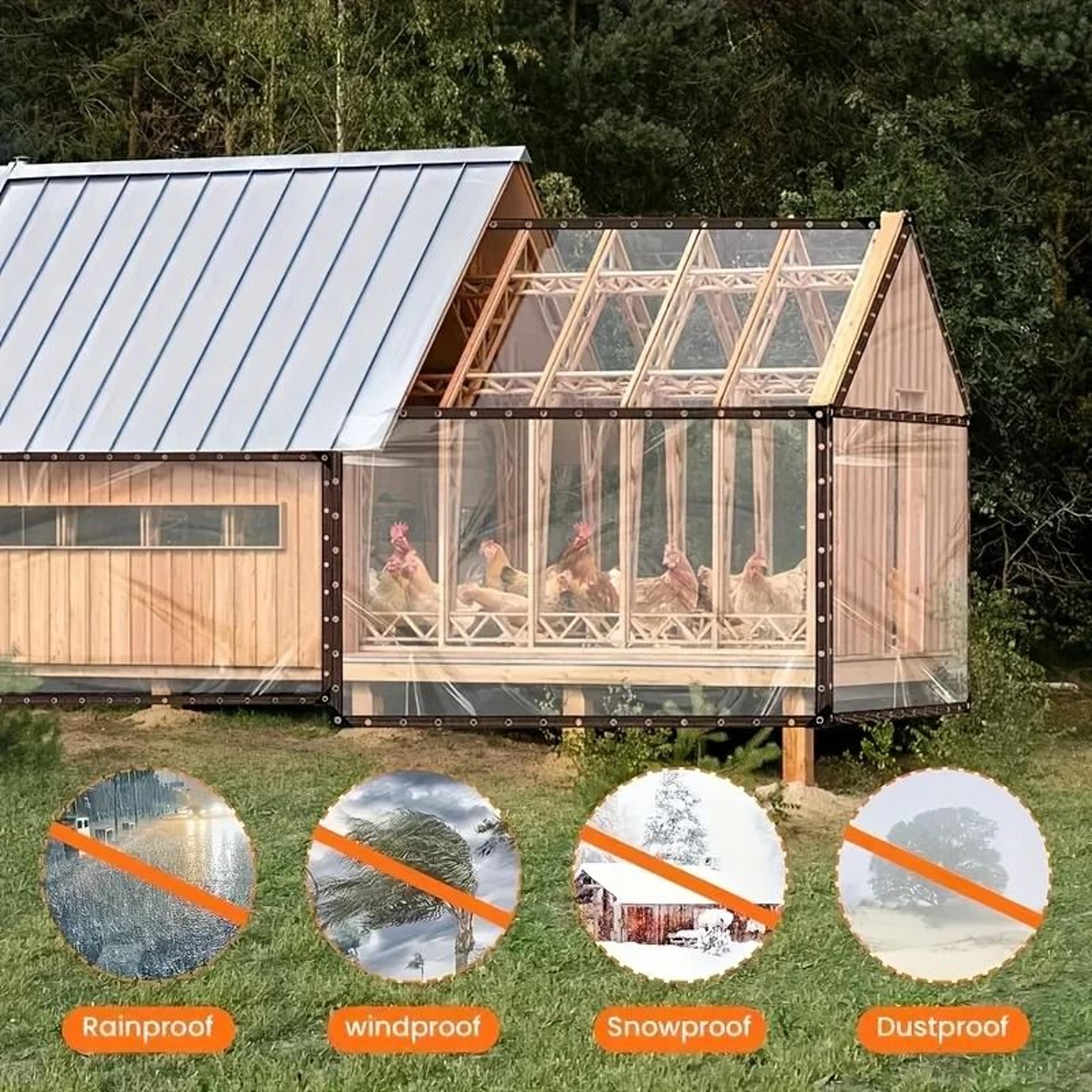 Clear Waterproof Outdoor Tarp With Seal Ring 2