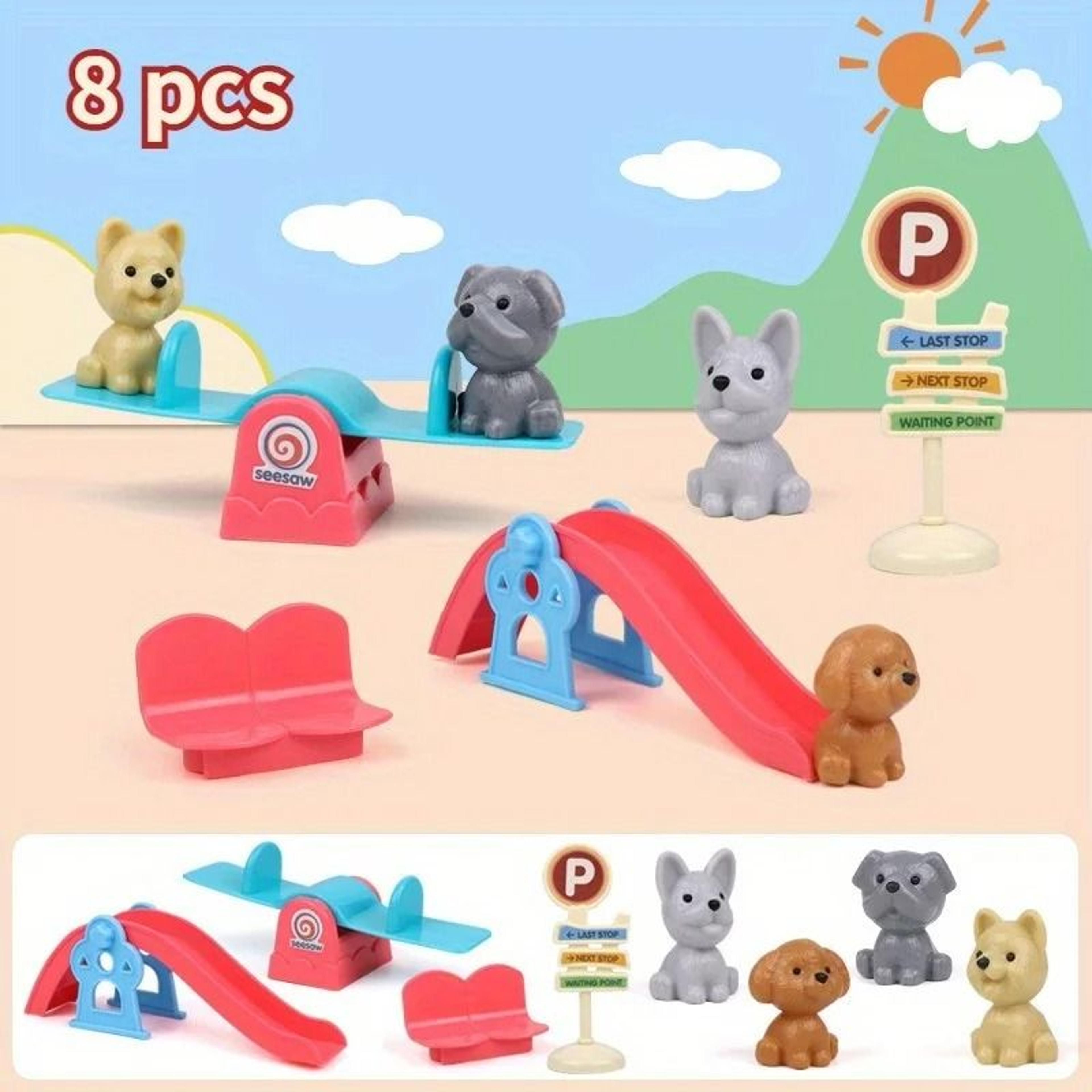 Mini Pet Puppy Cage  Dog Doll Play Set 3