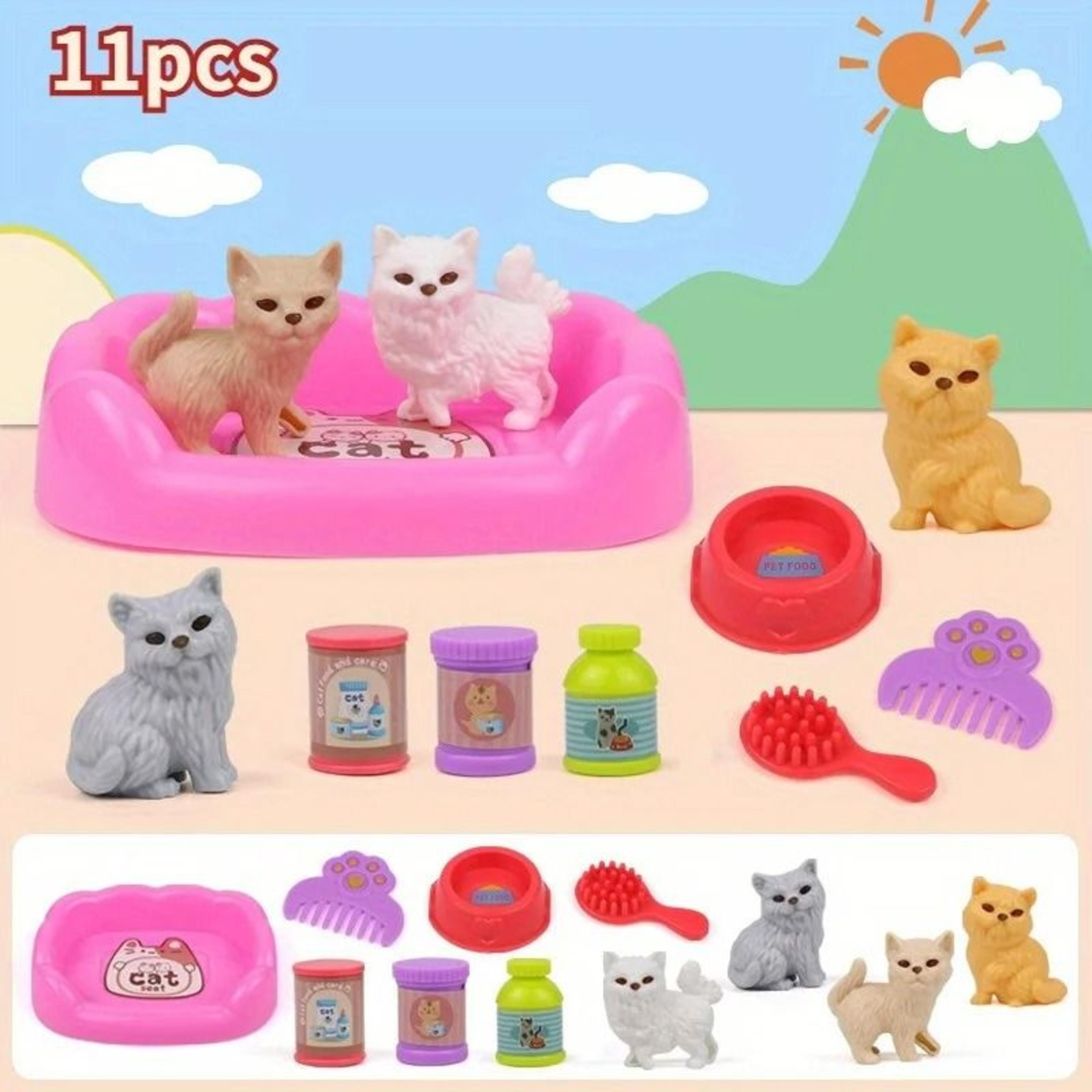 Mini Pet Puppy Cage  Dog Doll Play Set 8