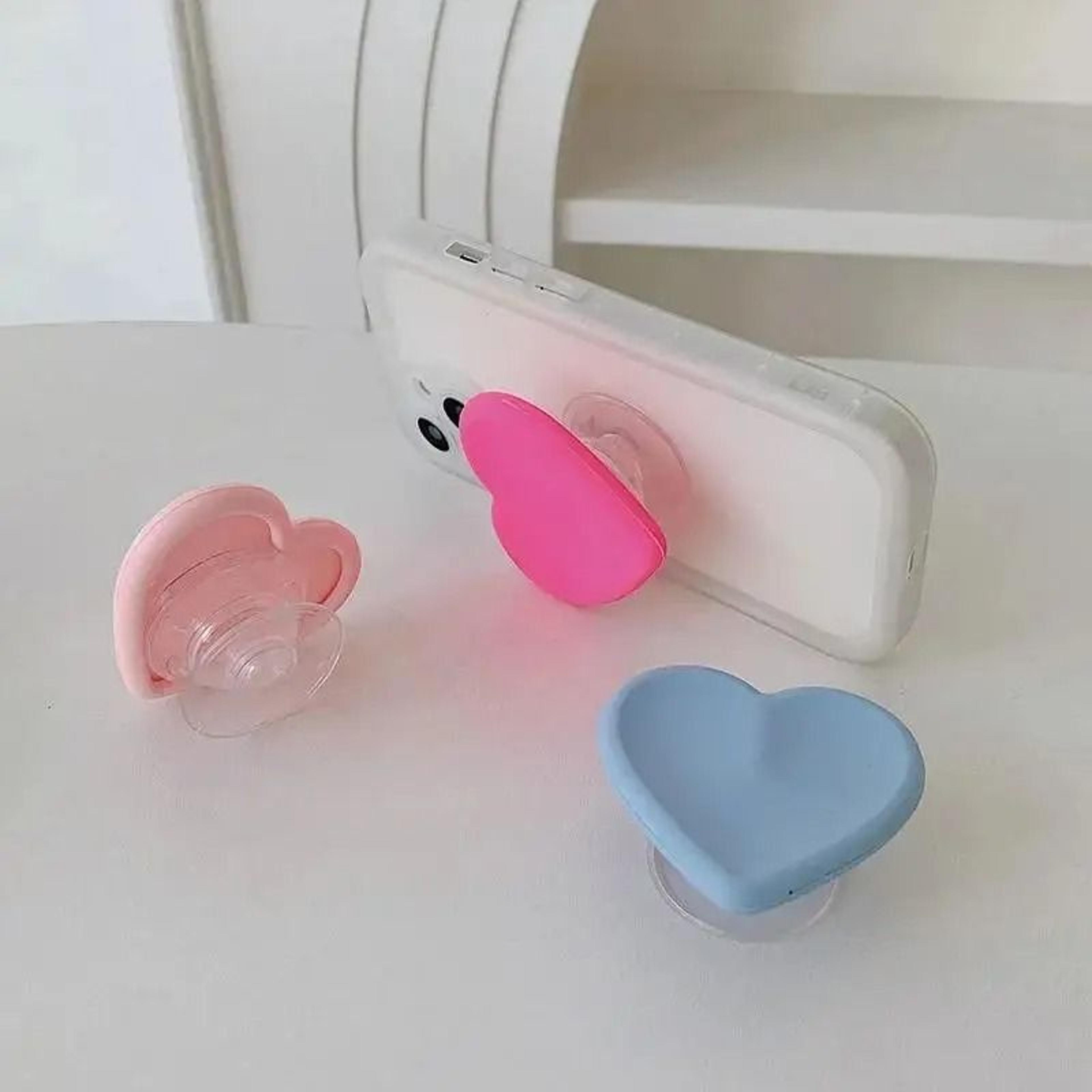 Ins Style Heart Silicone Phone Grip Bracket 2