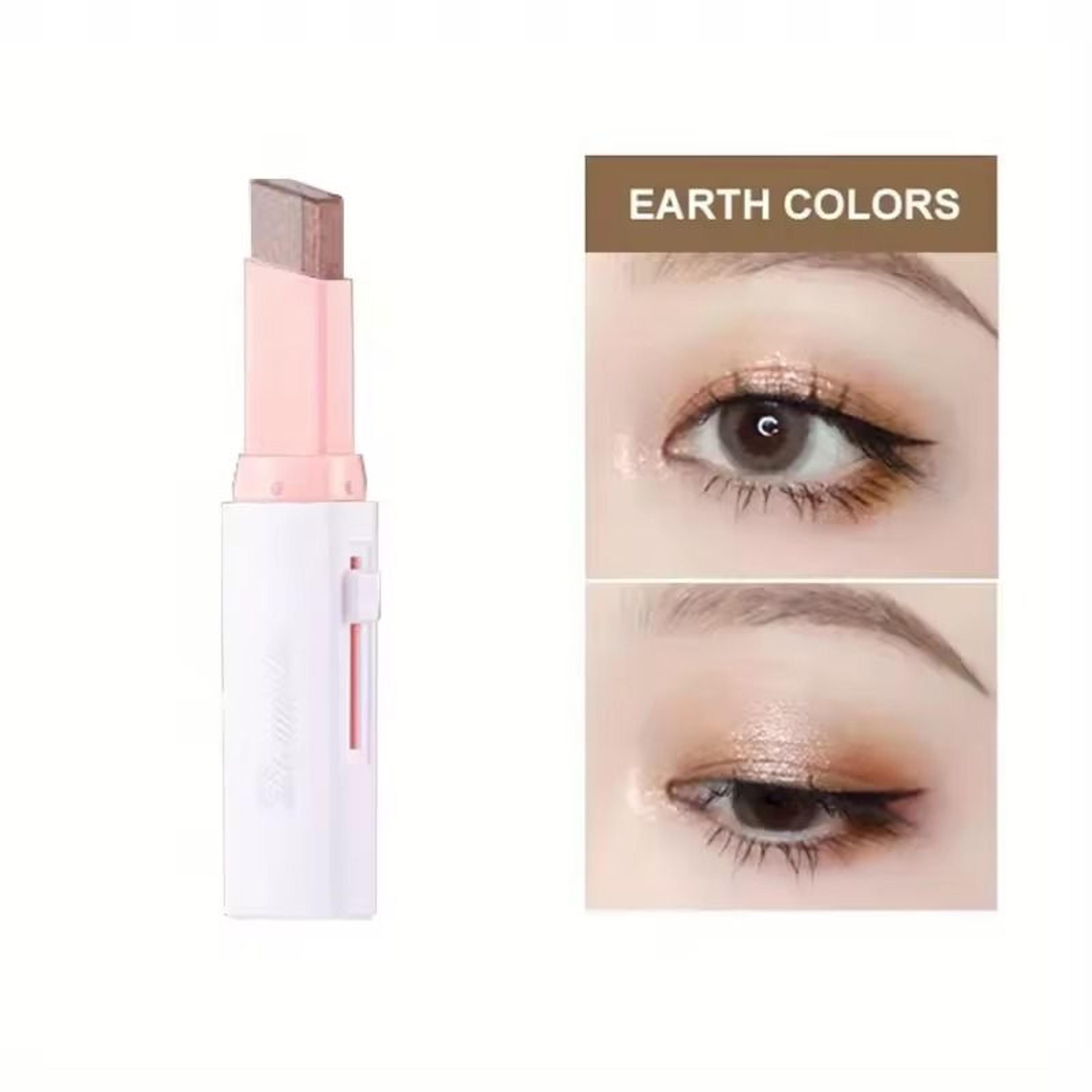 TwoColor Gradient Eyeshadow Stick  ThreeDimensional  LongLasting 12