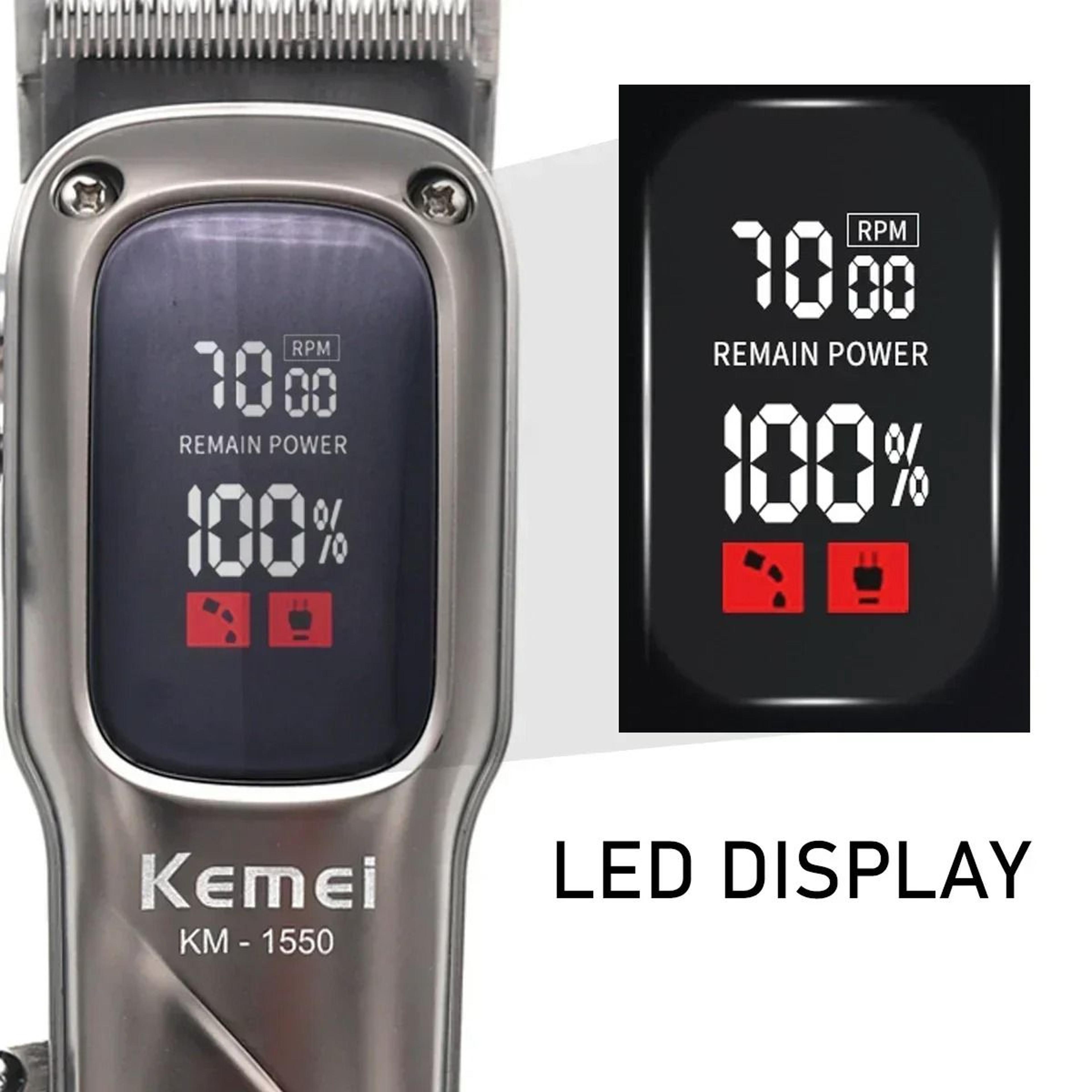 Kemei KM1550 Professional Hair Clipper  HighPrecision Cordless Grooming 3