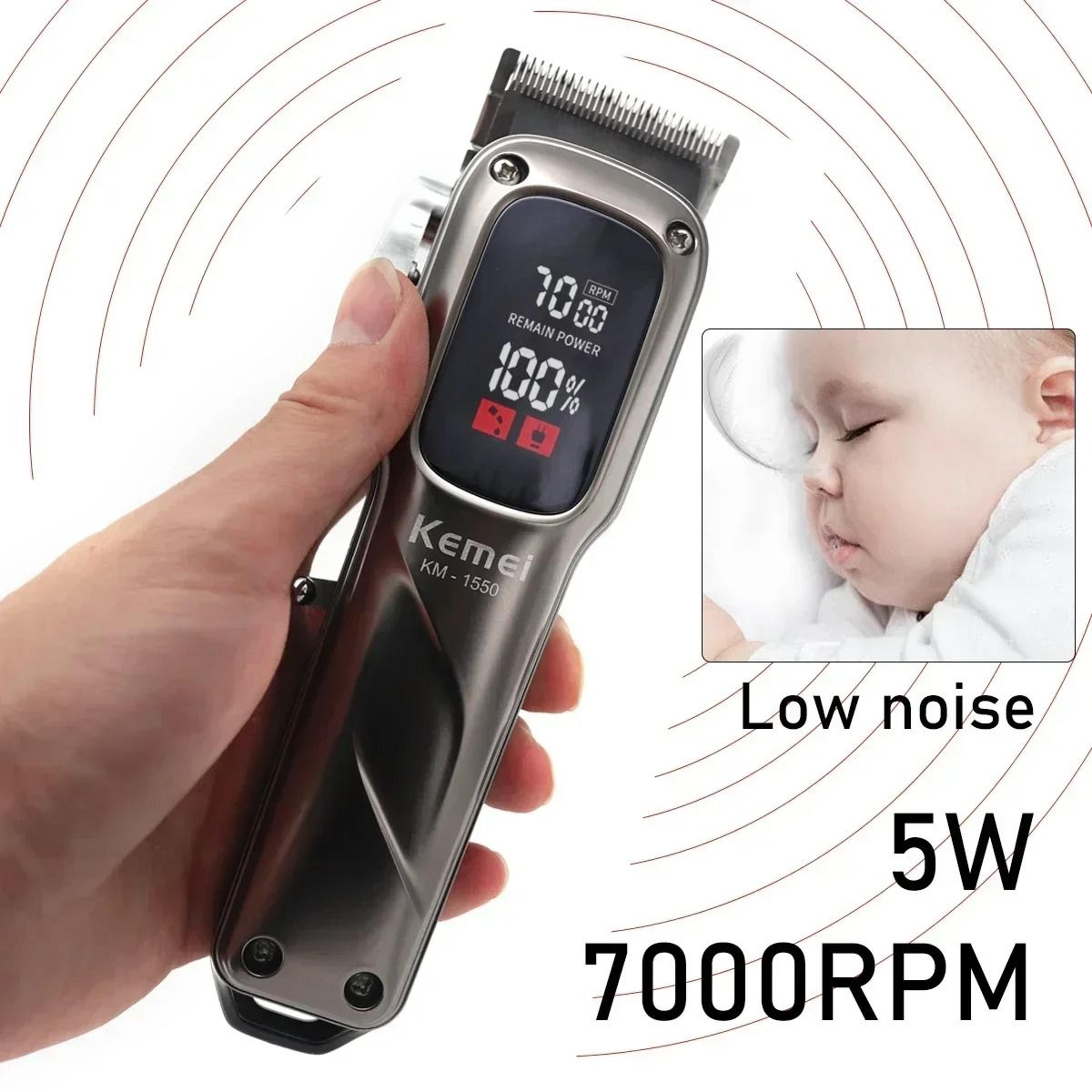 Kemei KM1550 Professional Hair Clipper  HighPrecision Cordless Grooming 5