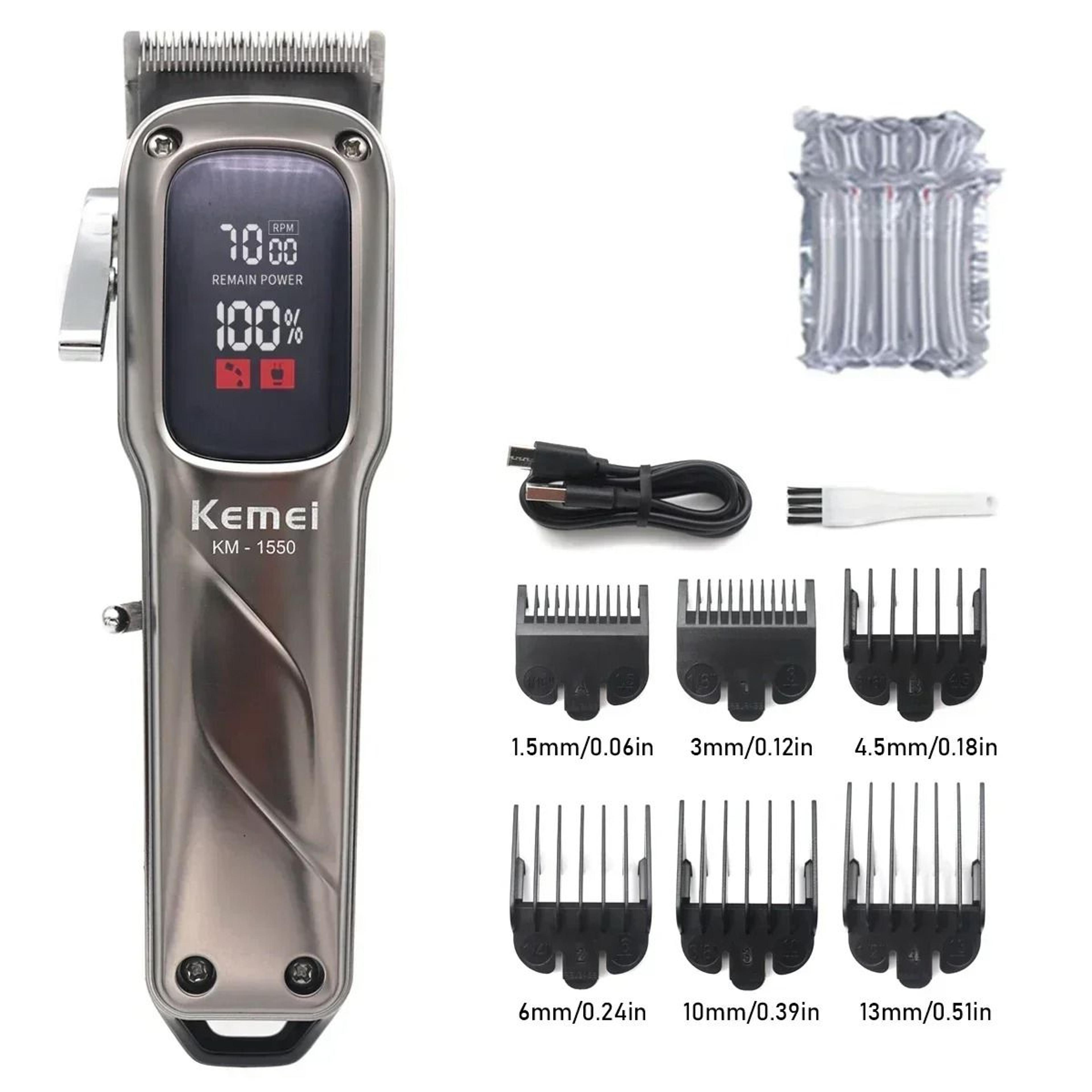 Kemei KM1550 Professional Hair Clipper  HighPrecision Cordless Grooming 6